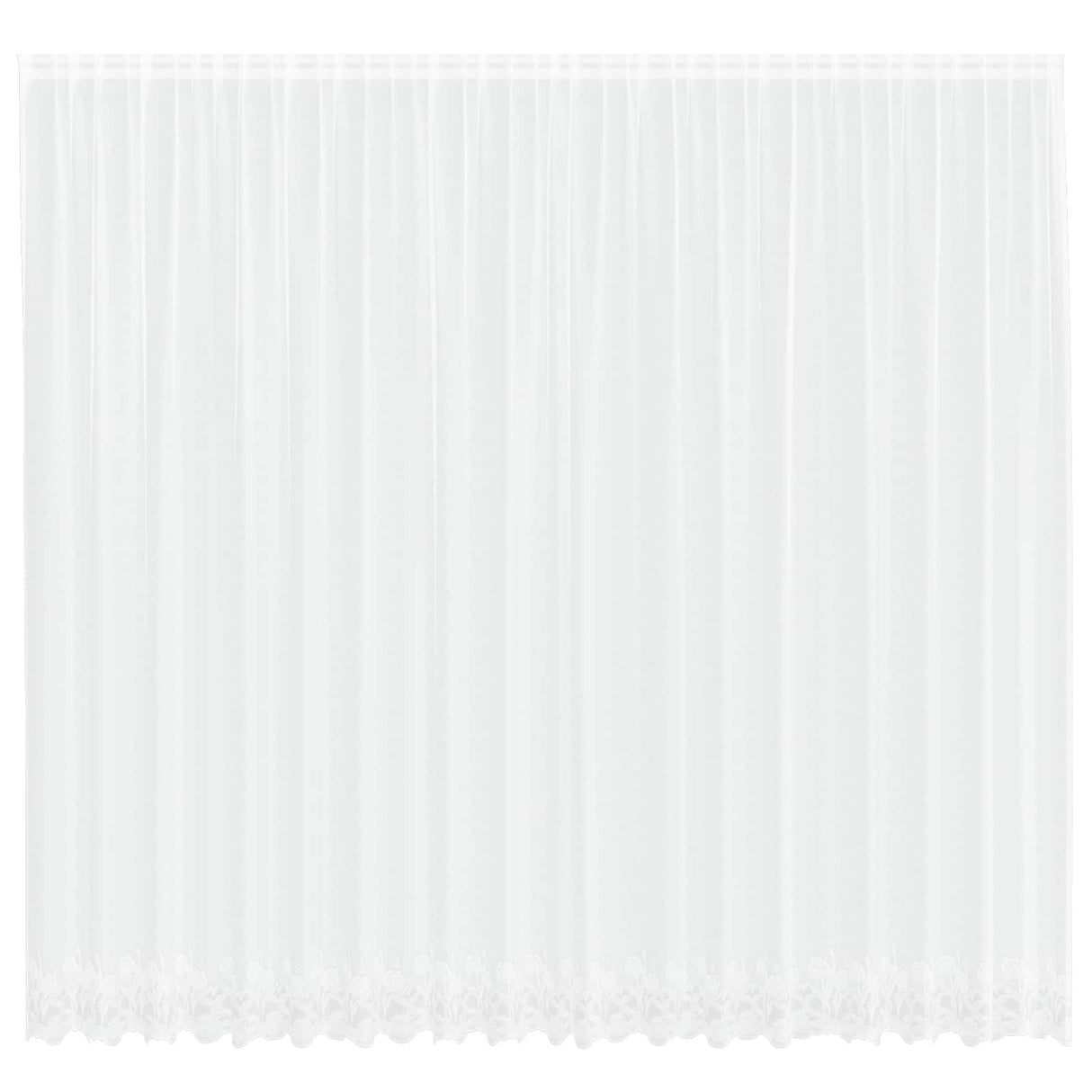 Vidaxl kantgordijn met gordijnen bloemen wit 300 x 500 cm polyester