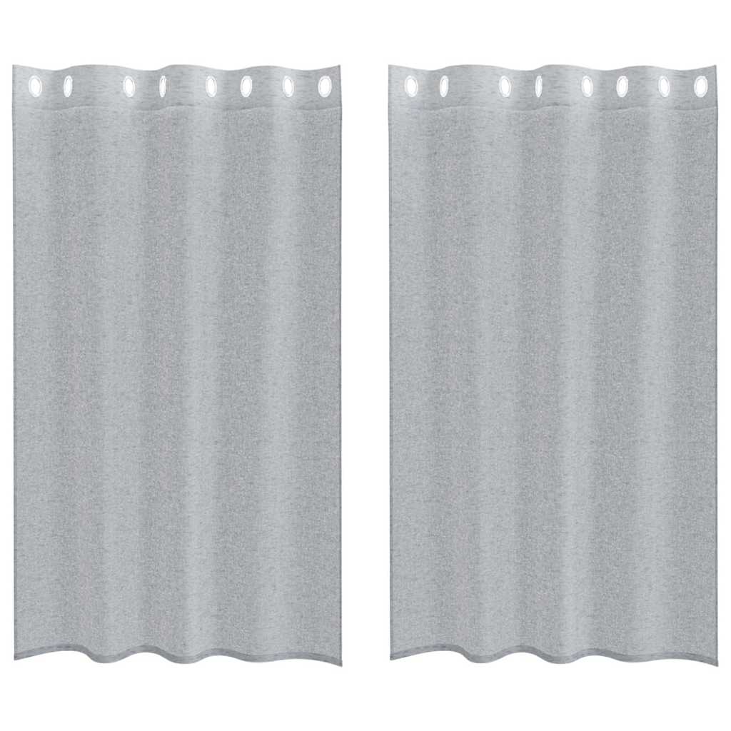 Vidaxl voile gordijn 2 pcs donkergrijs 175 x 140 cm polyester