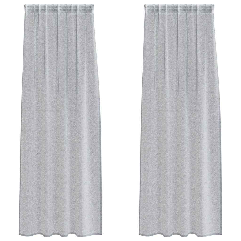 Vidaxl voile gordijn 2 pcs donkergrijs 260 x 140 cm polyester