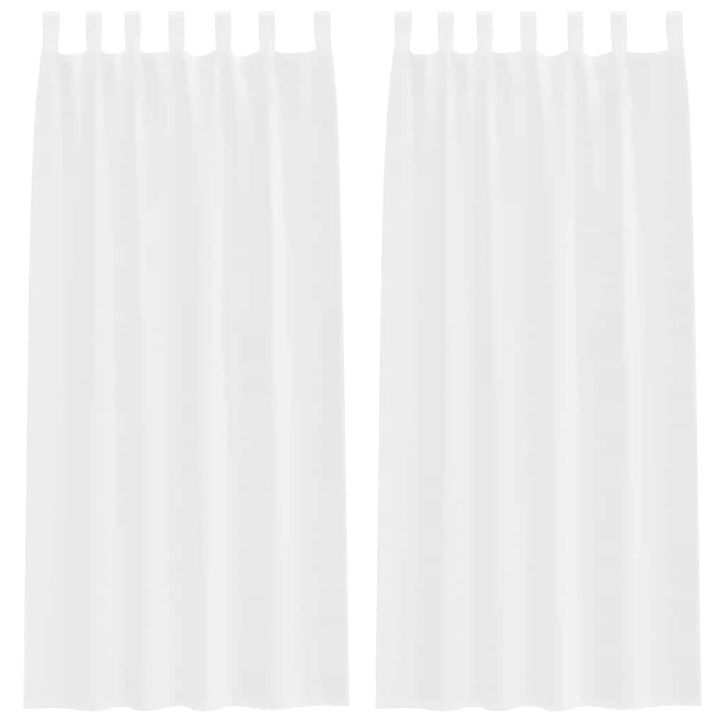 Vidaxl voile gordijn met gordijnen 2 pcs wit 260 x 140 cm polyester