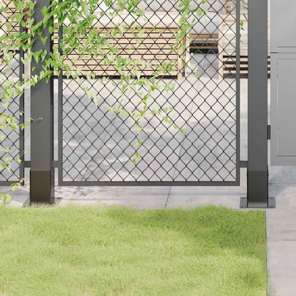 Vidaxl spokkels vierkant 4 st 81x81 mm gepoedercoat staal antraciet
