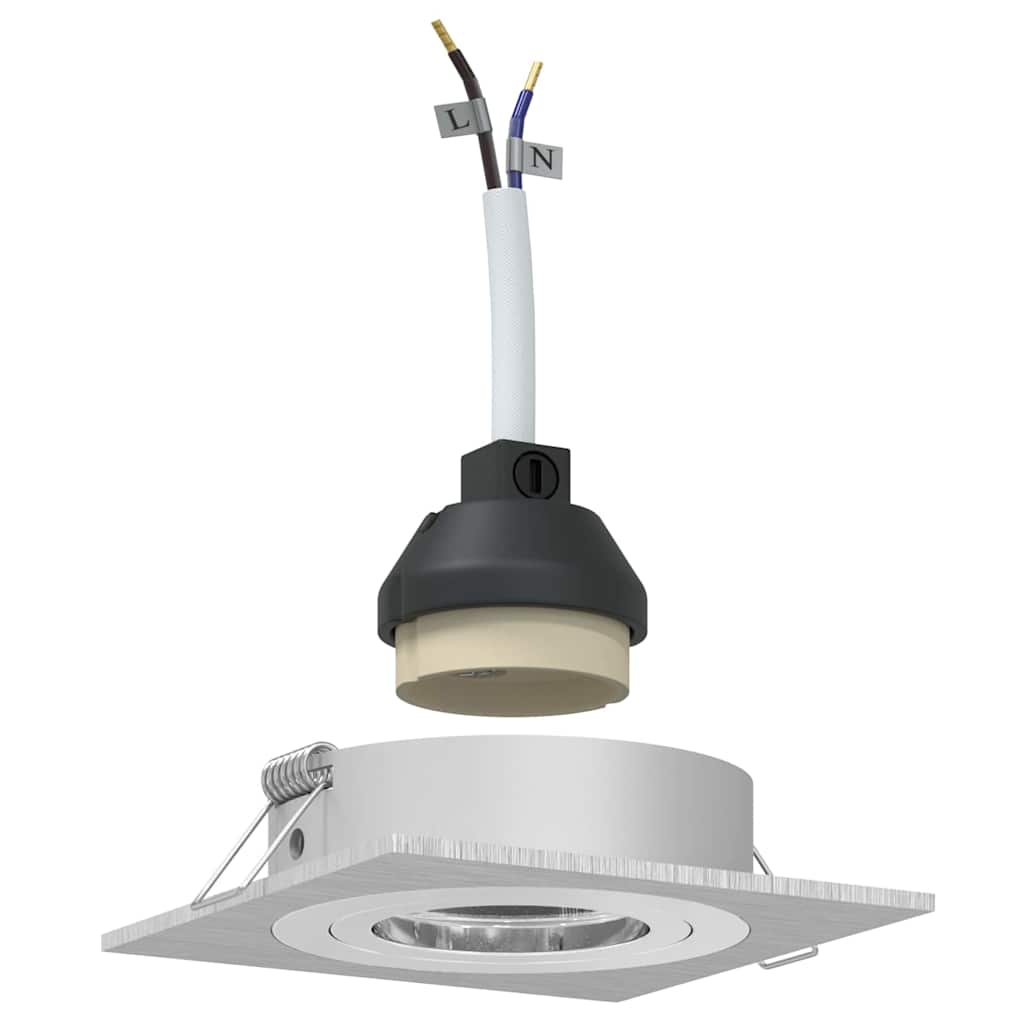 Vidaxl spotje 12 pcs zilver 9 x 9 x 2 cm aluminium
