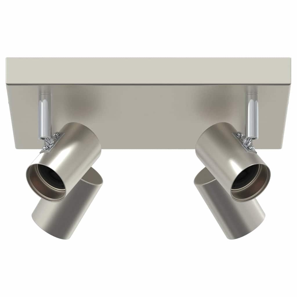 Vidaxl plafondspot met schijnwerpers nikkel 26,5 x 26 x 11,5 cm metaal