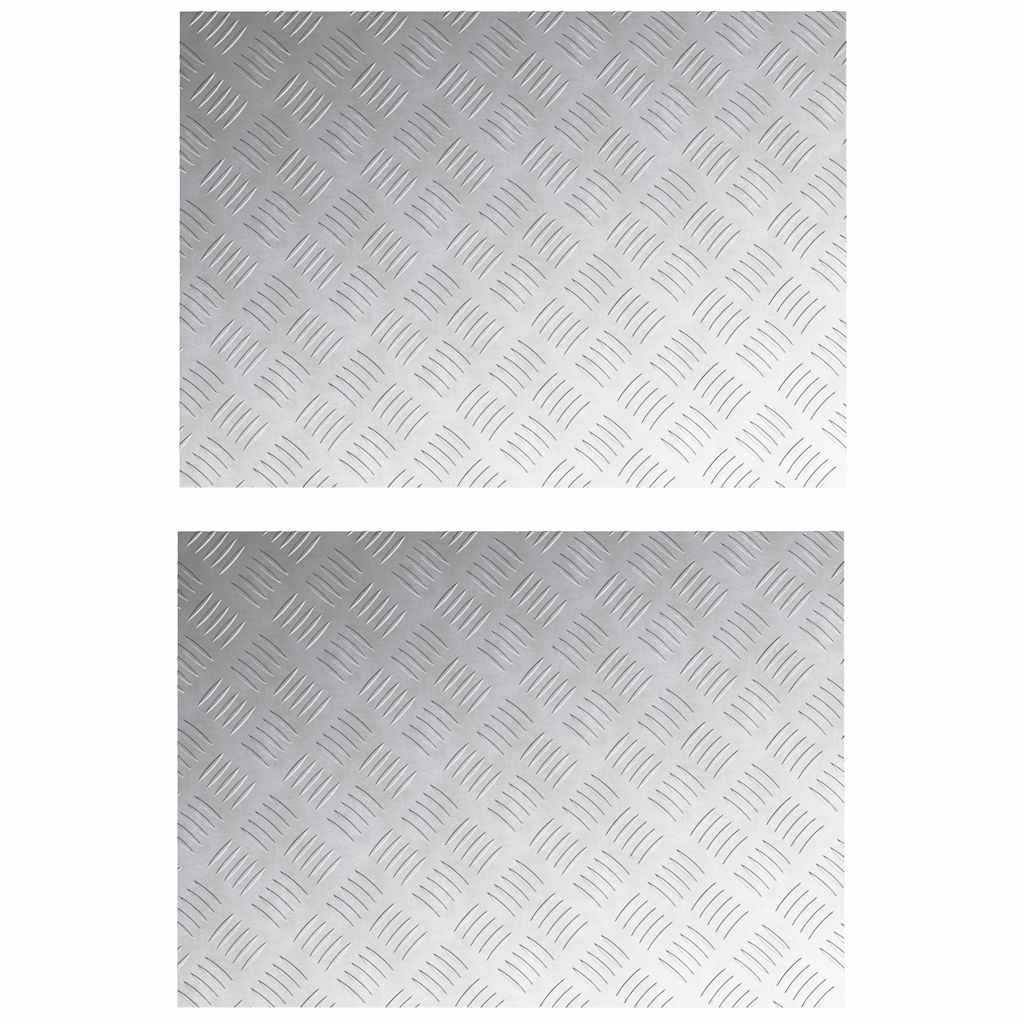 Vidaxl trap tread rechthoekig 2 pcs zilver 70 x 50 cm aluminium