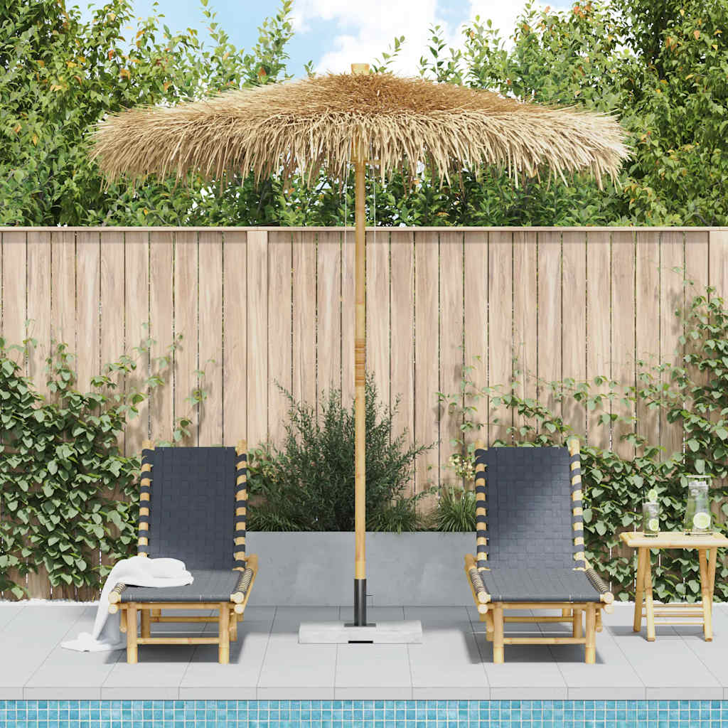 Vidaxl tiki paraplu met bananenblad luifel 240 cm bamboe