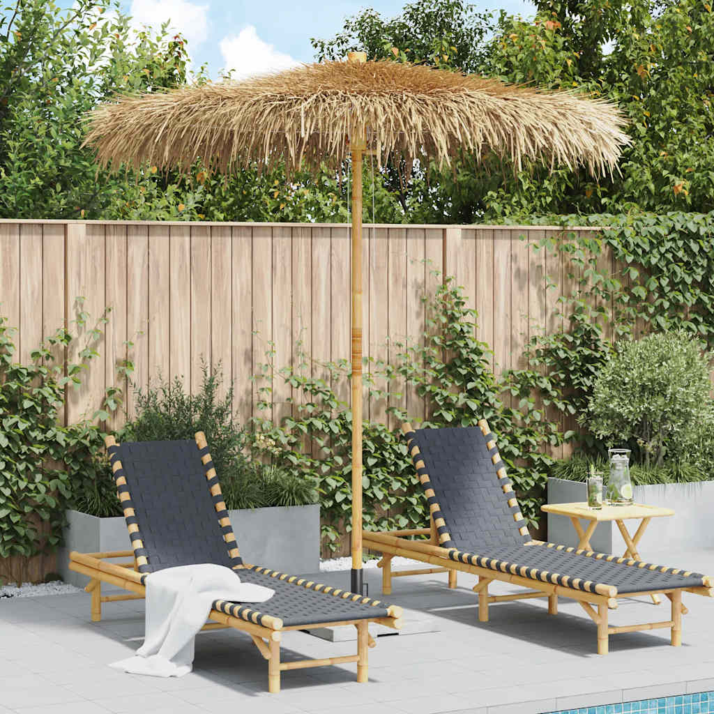 Vidaxl tiki paraplu met bananenblad luifel 240 cm bamboe