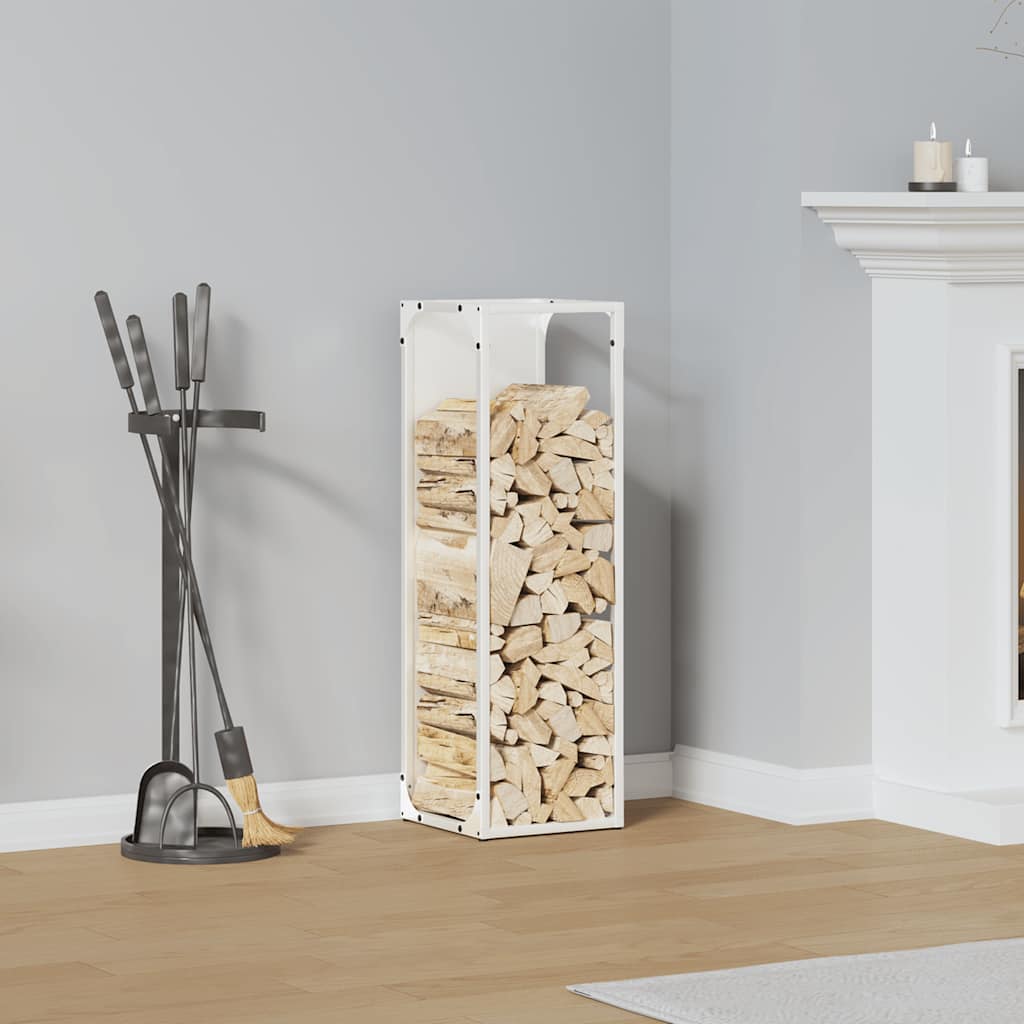 Vidaxl brandhoutrek 25x25x80 cm koudgewalst staal wit
