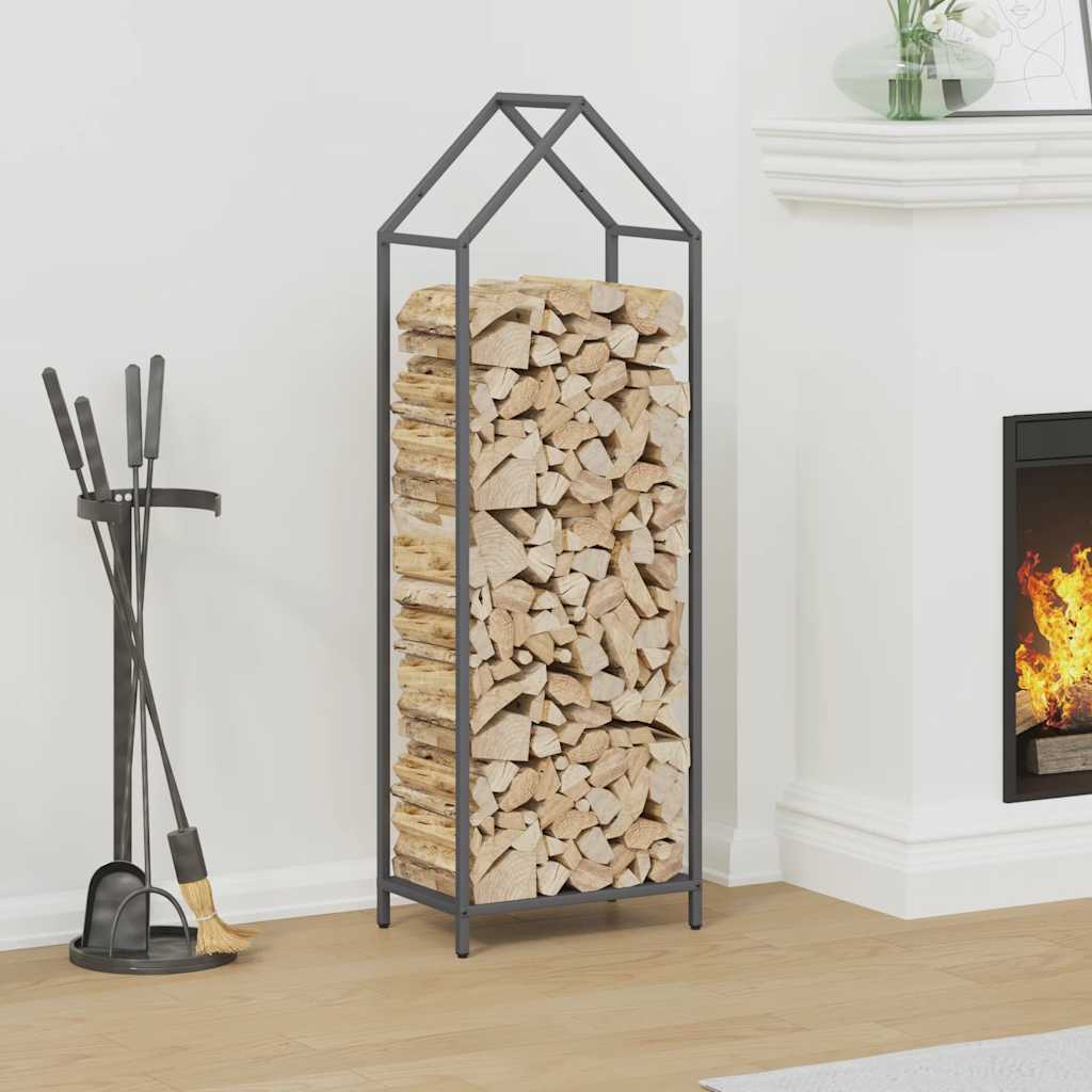 Vidaxl brandhoutrek 40x25x120 cm koudgewalst staal antraciet