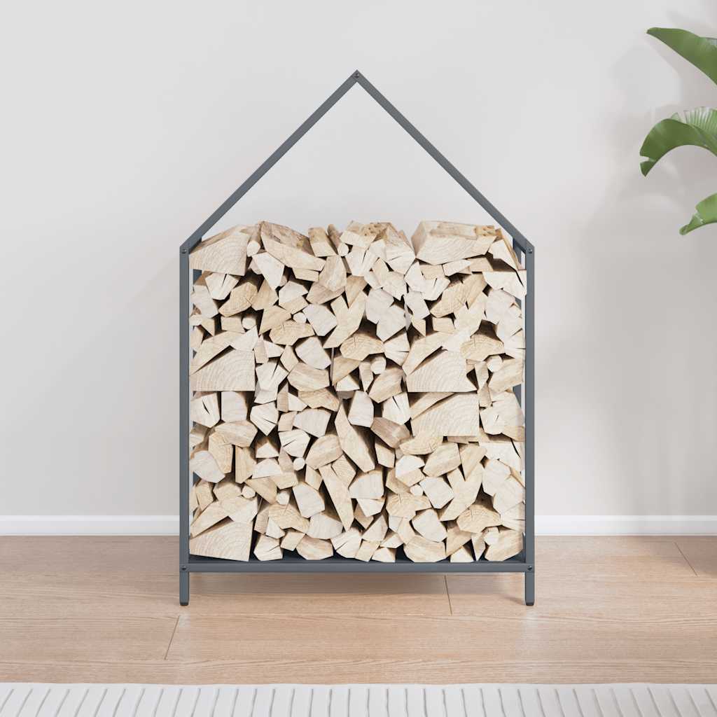 Vidaxl brandhoutrek 60x25x90 cm koudgewalst staal antracietkleurig
