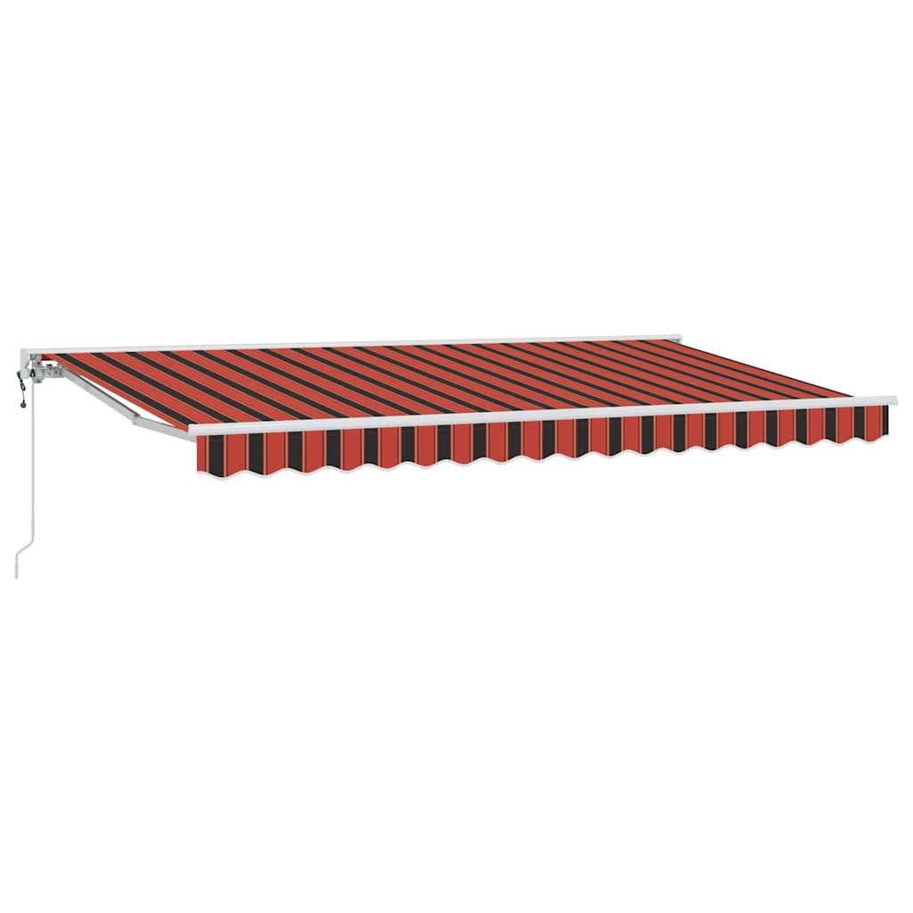Vidaxl inklapbaar zonnescherm oranje en zwart 350 x 200 cm
