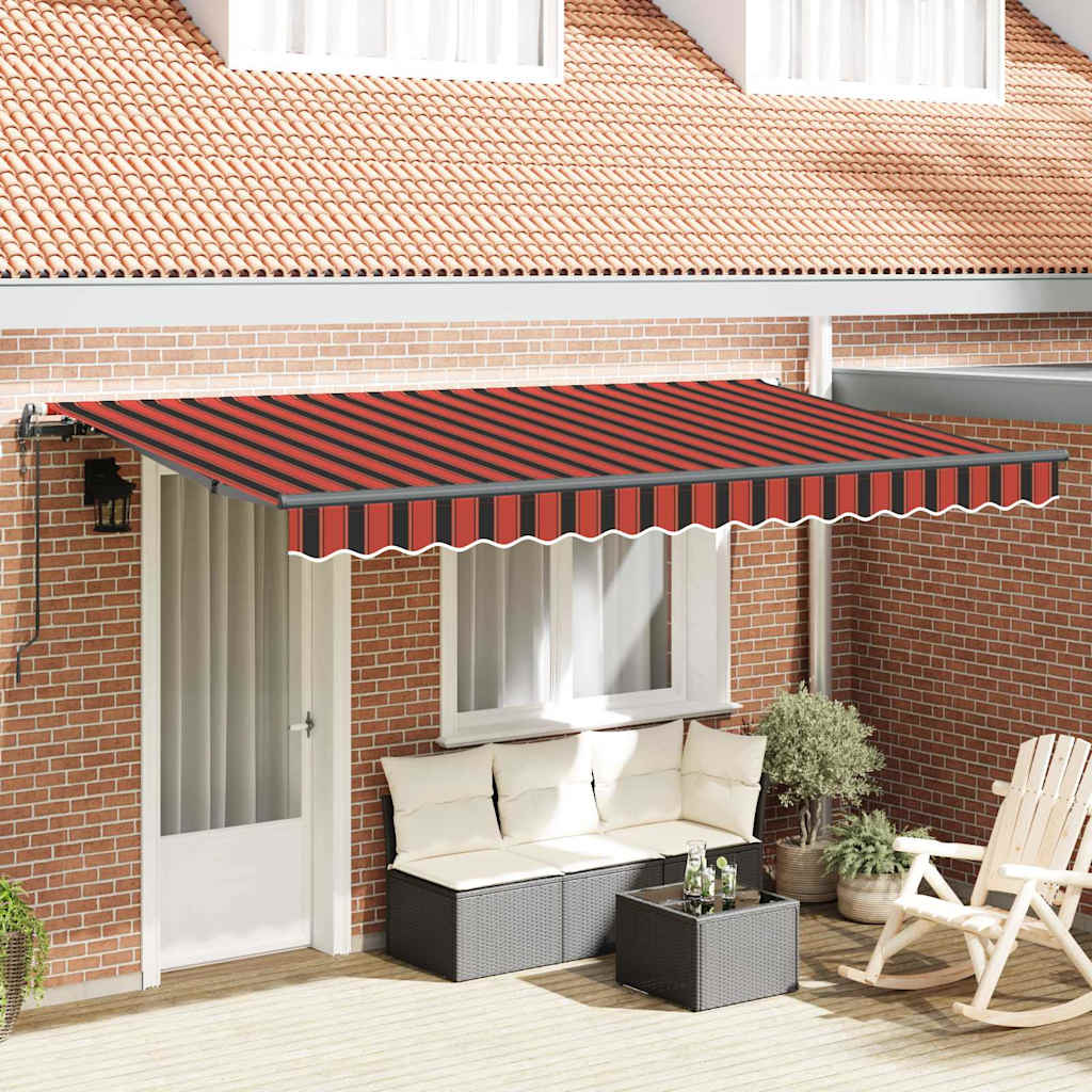 Vidaxl inklapbaar zonnescherm oranje 350 x 200 cm stof