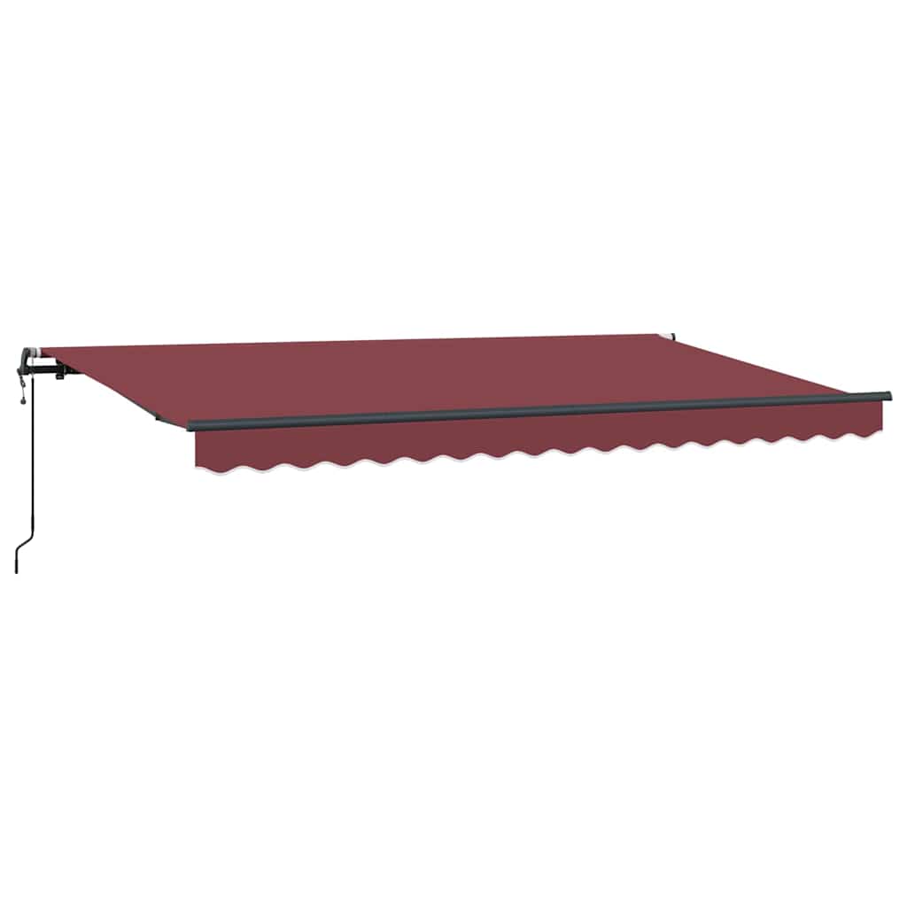 Vidaxl inklapbaar zonnescherm bordeauxrood 400 x 200 cm stof