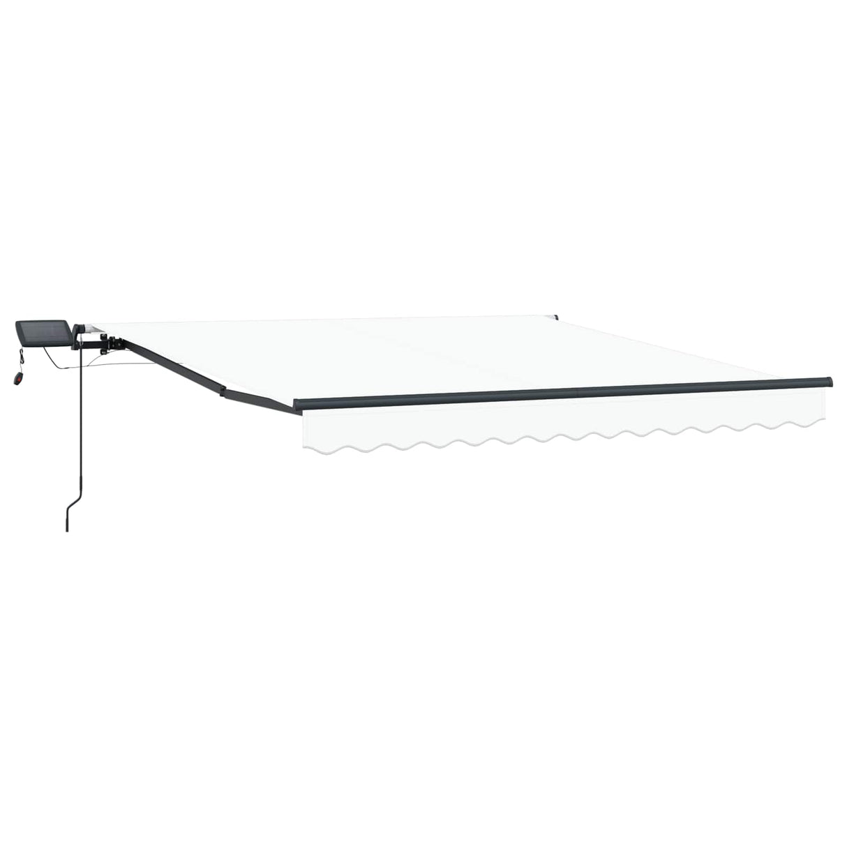 Vidaxl inklapbaar zonnescherm wit 350 x 250 cm stof