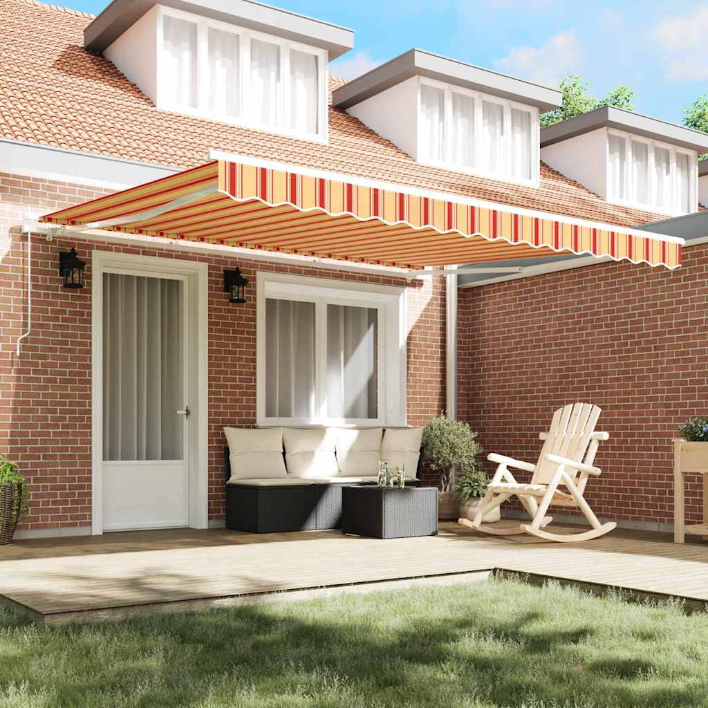 Vidaxl inklapbaar zonnescherm geel en oranje 400 × 300 cm