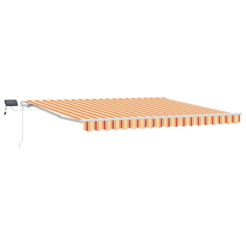Vidaxl inklapbaar zonnescherm met geel en oranje 400 ×300 cm stof