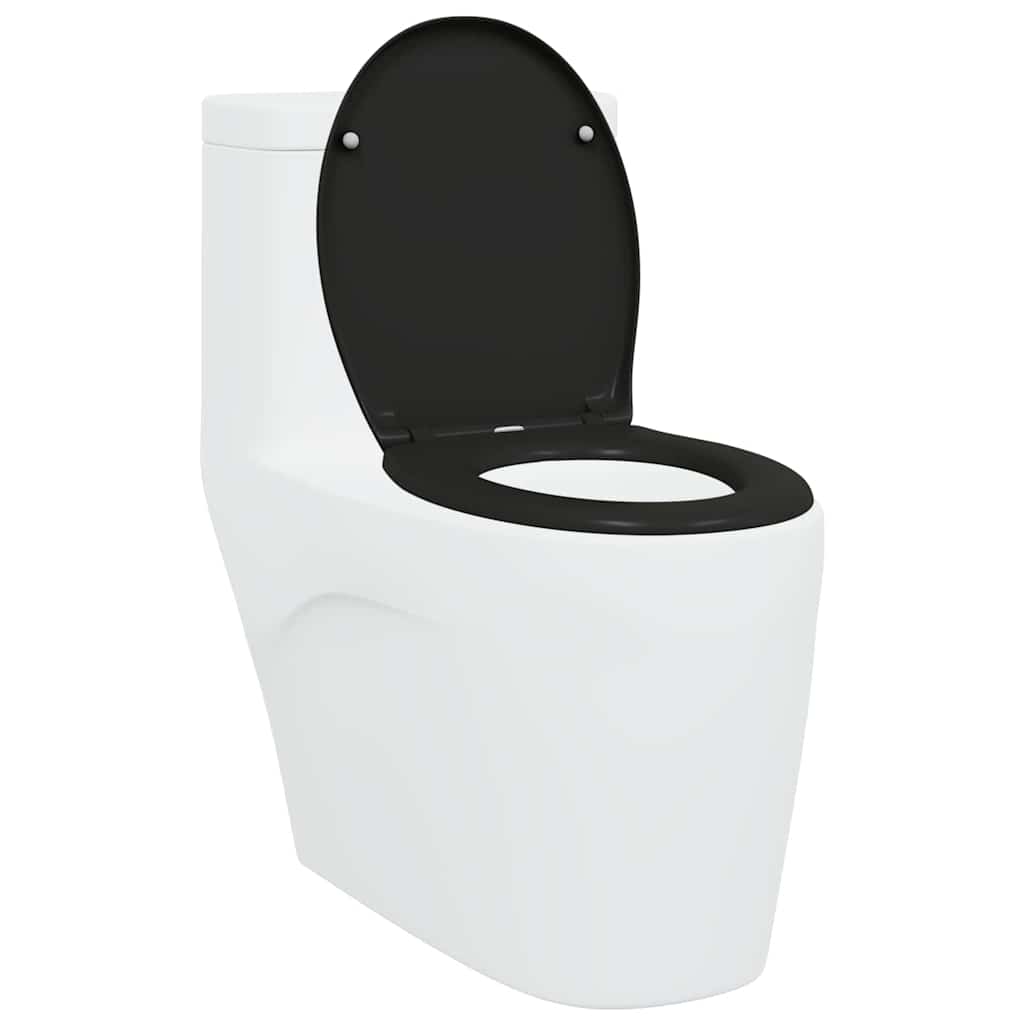 Vidaxl toiletzitting zwart 47 x 37 x 4 cm duroplast