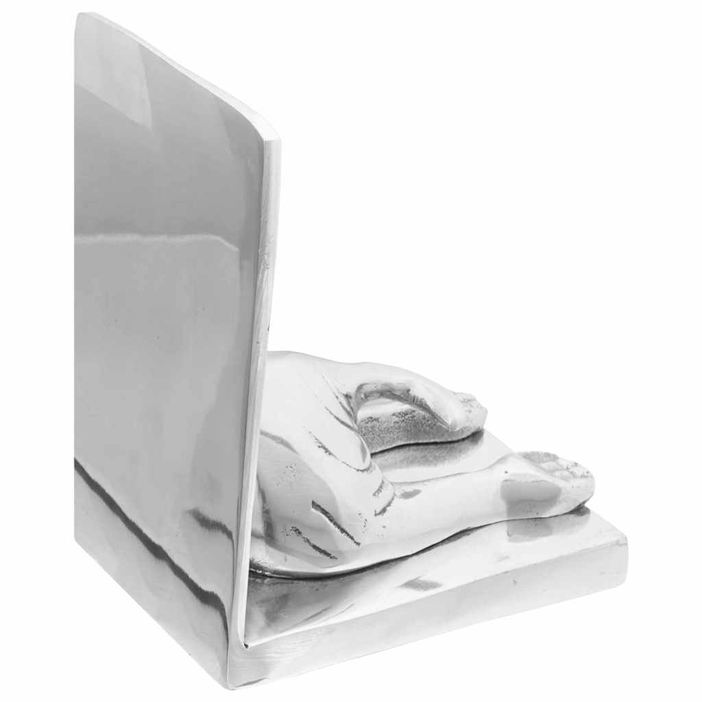 Vidaxl boekensteunen 2 pcs zilver 12 x 15 x 18 cm aluminium