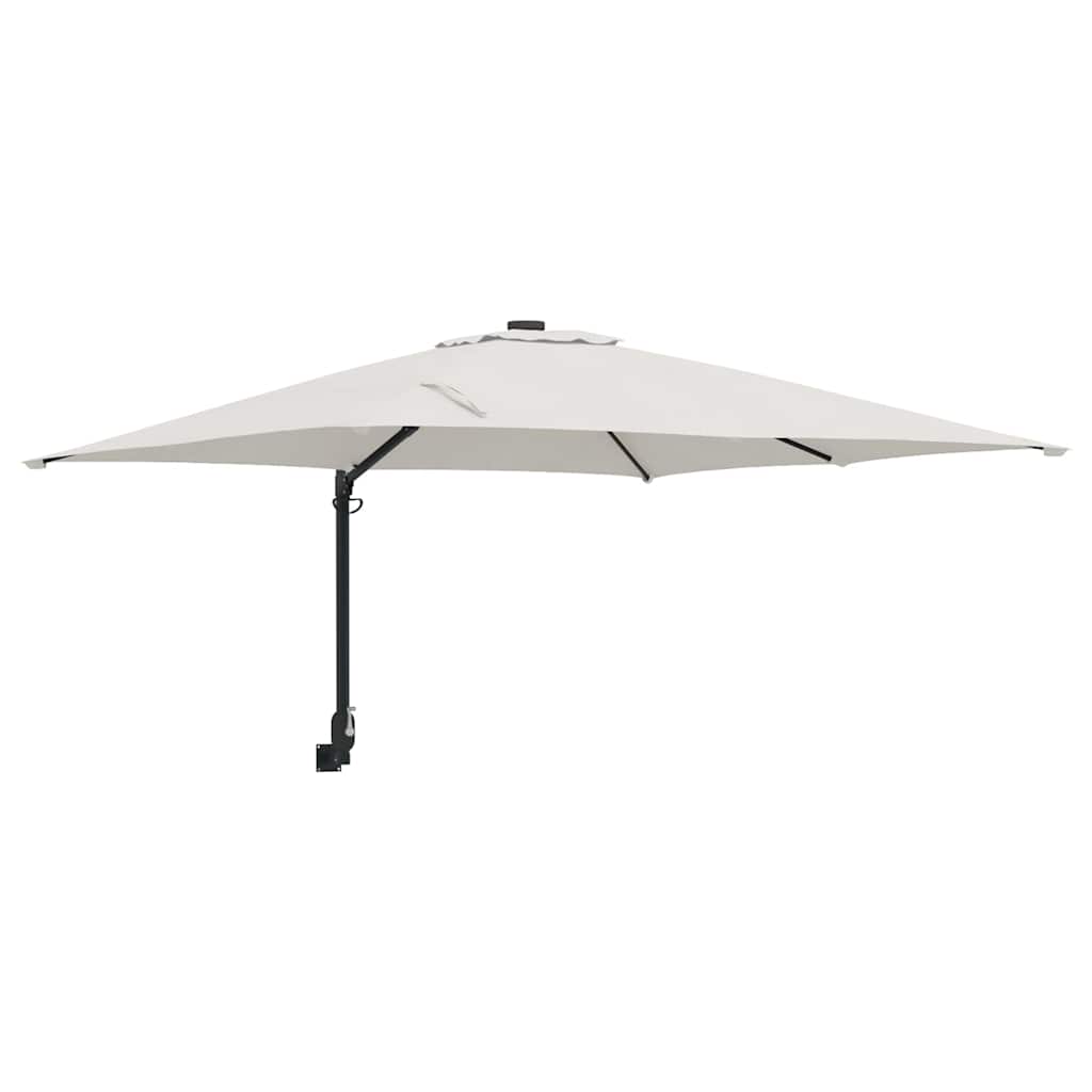 Vidaxl tuinparasol zand 248,5 x 247,5 x 160 cm polyester en staal