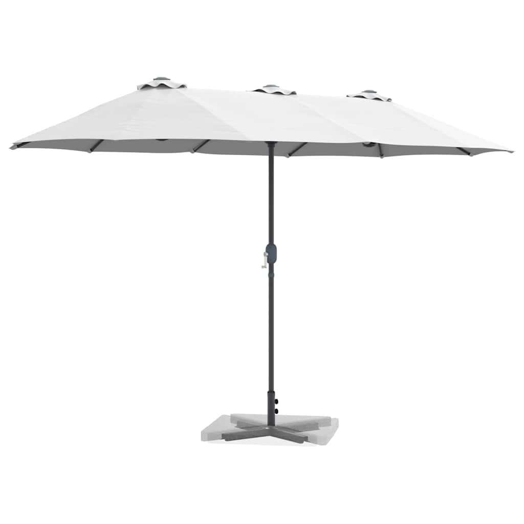 Vidaxl tuinparasol zand 370 x 197 x 239 cm polyester en aluminium