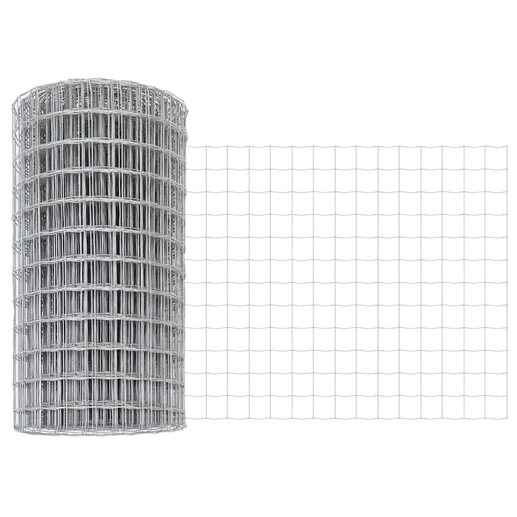 Vidaxl euro hek 0,6 x 25 m pvc-gecoat ijzer