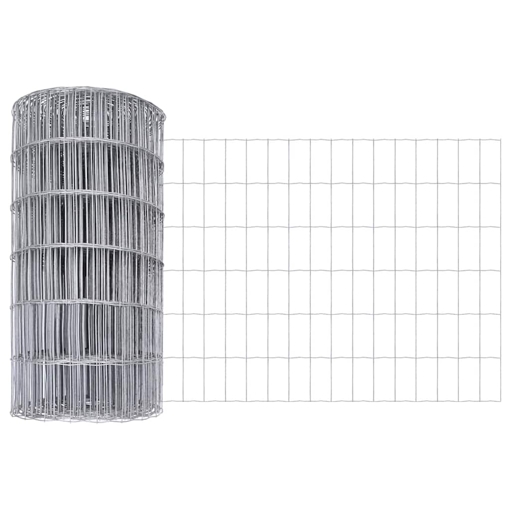 Vidaxl euro hek 0,6 x 25 m pvc-gecoat ijzer