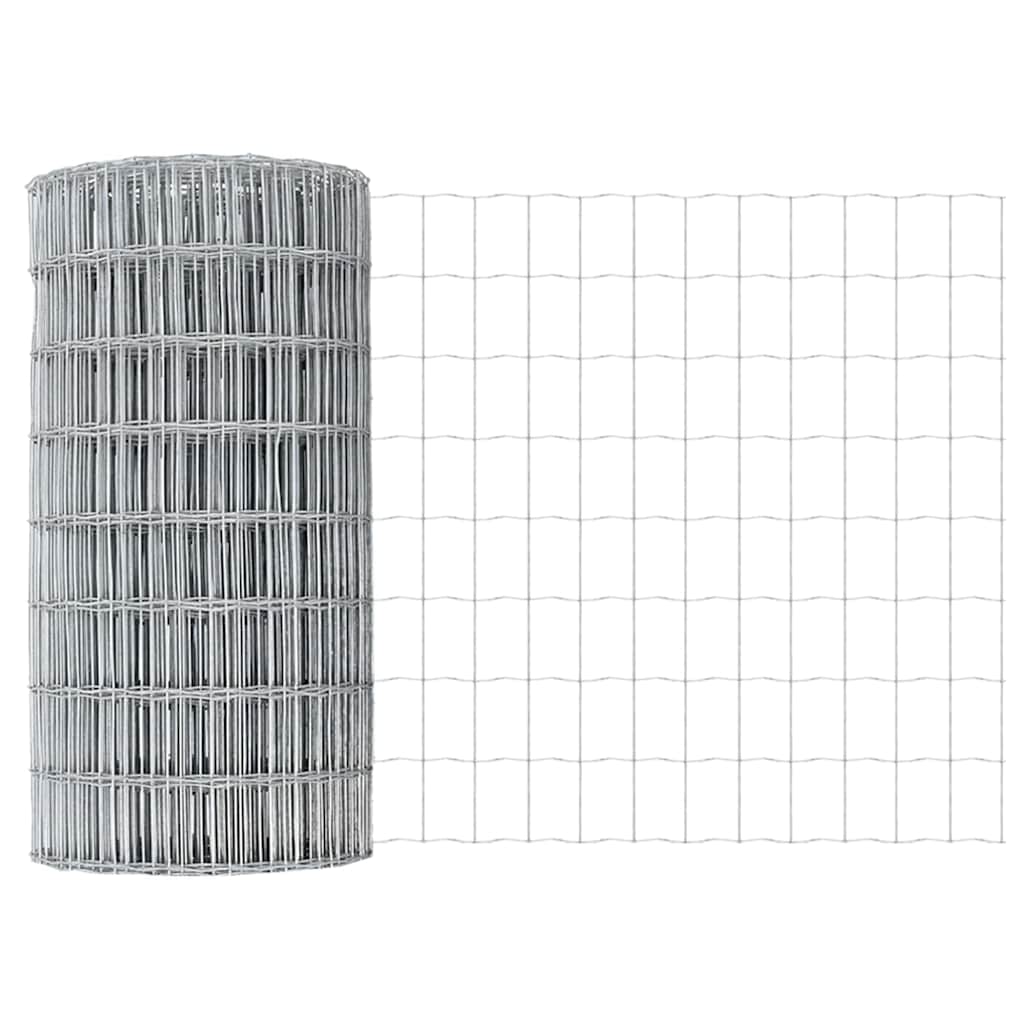 Vidaxl euro hek 0,4 x 50 m pvc-gecoat ijzer