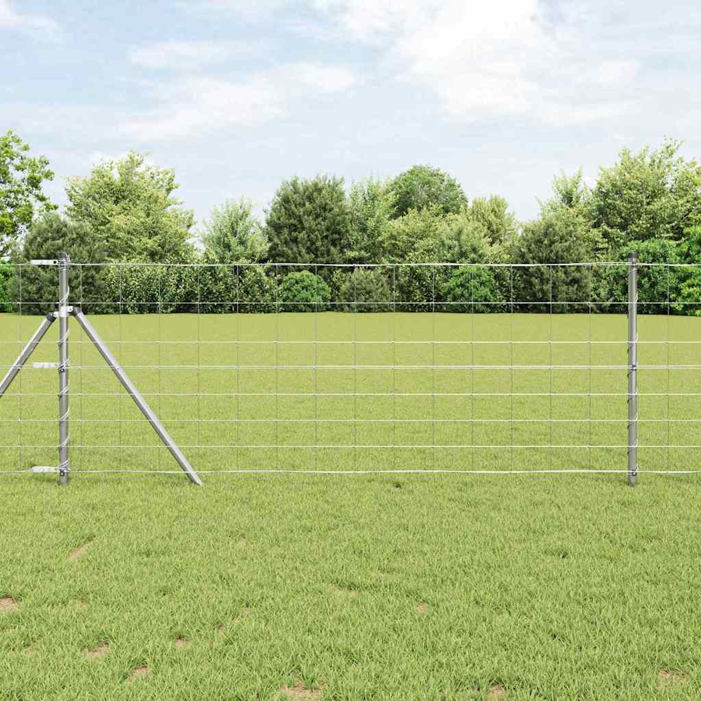 Vidaxl weidehekwerk zilver 25 x 0,8 m gegalvaniseerd staal