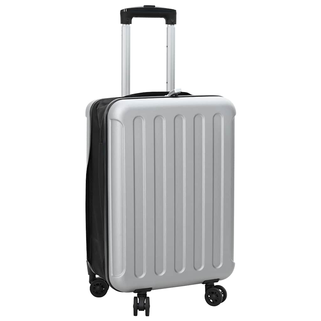 Vidaxl koffer met slot zilver 34 x 23 x 55.5 cm abs kunststof