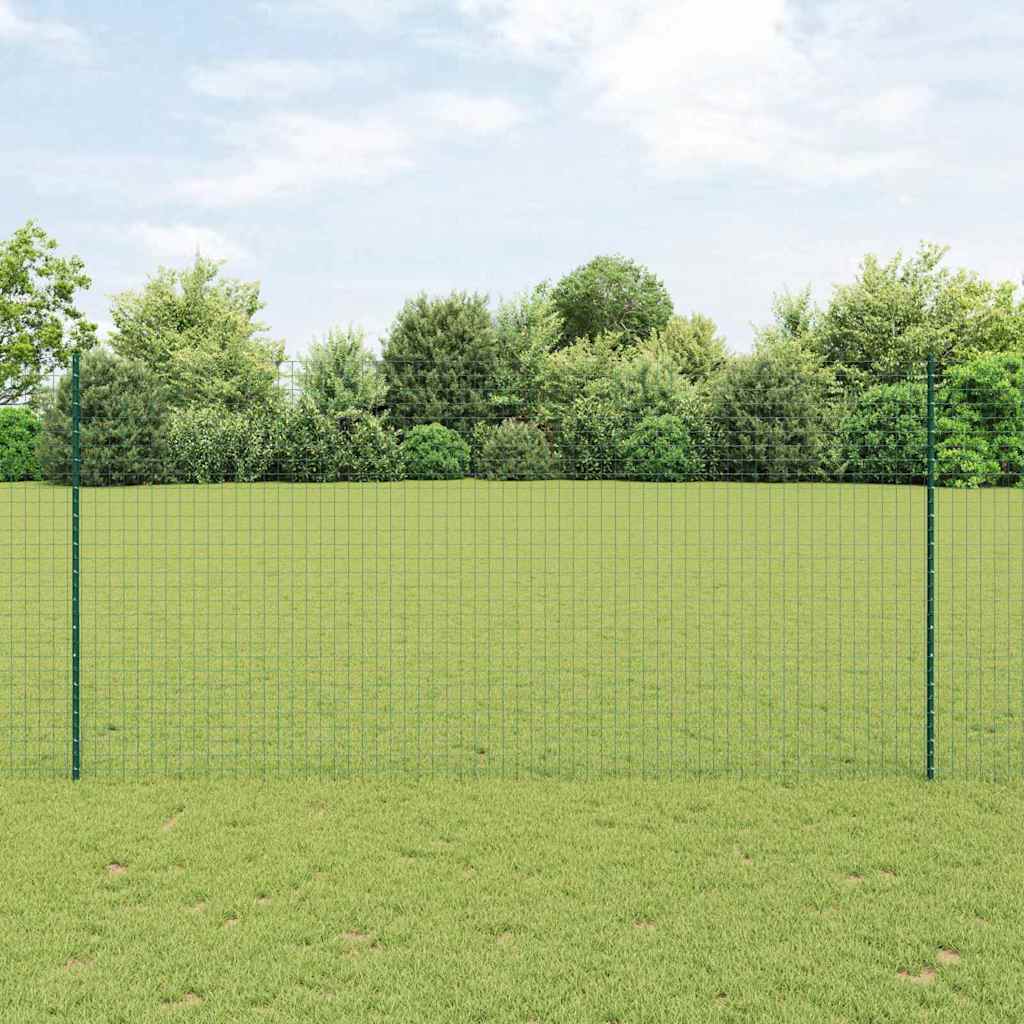 Vidaxl afrasteringspaal 5 pcs groen 150 cm staal