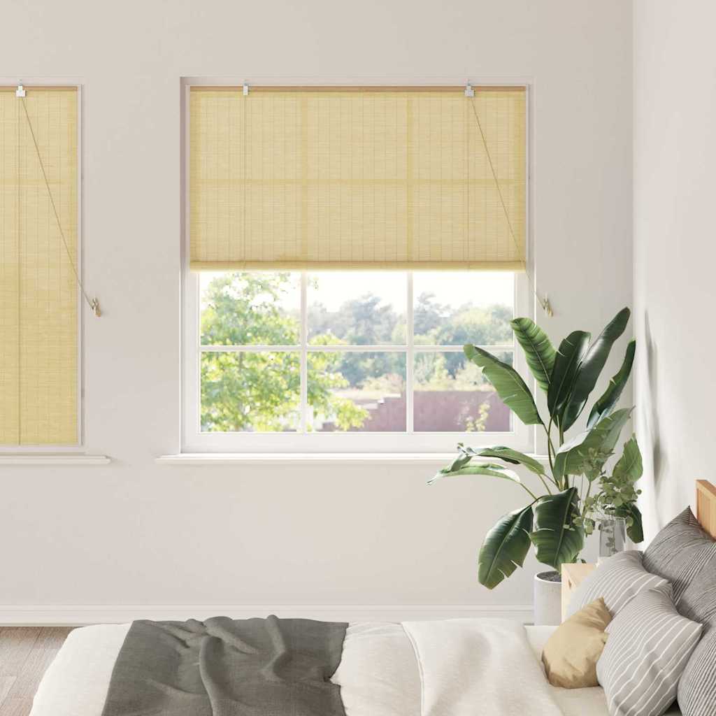 Vidaxl rolgordijn met gordijnen natuur 140 x 160 cm bamboe