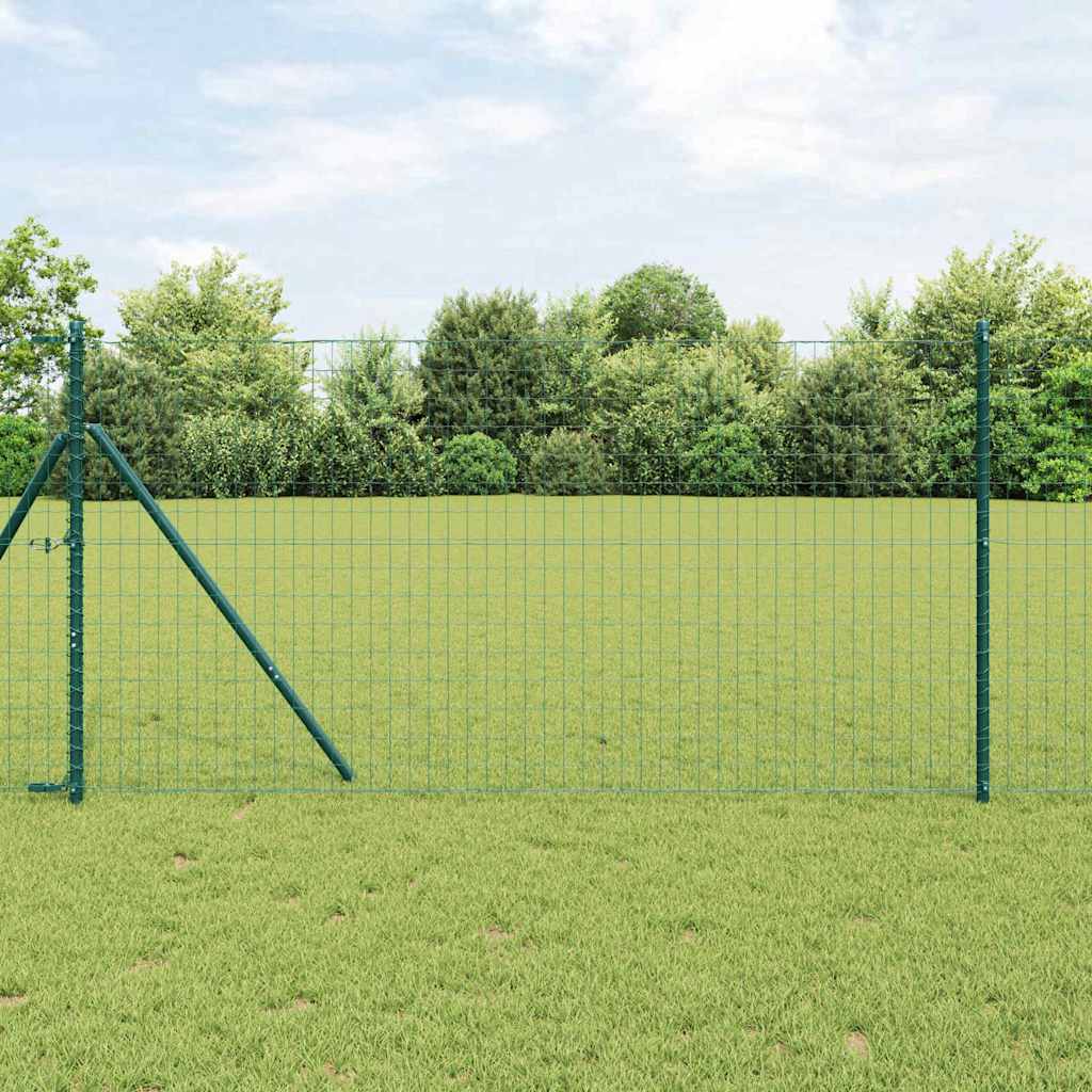 Vidaxl euro hek groen 1 x 10 m pvc-gecoat ijzer