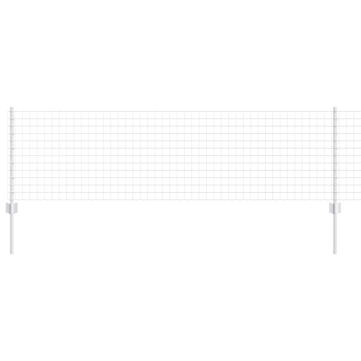 Vidaxl hek met paal zilver 0,6 x 10 m staal