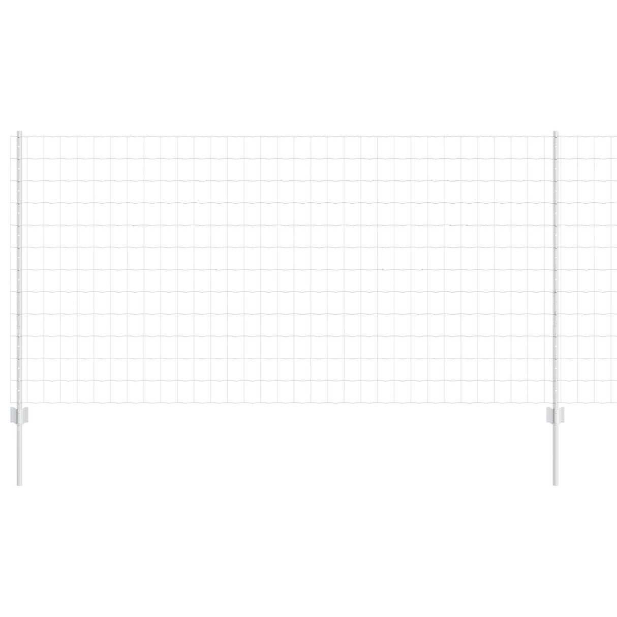 Vidaxl hek met paal zilver 1,2 x 10 m staal