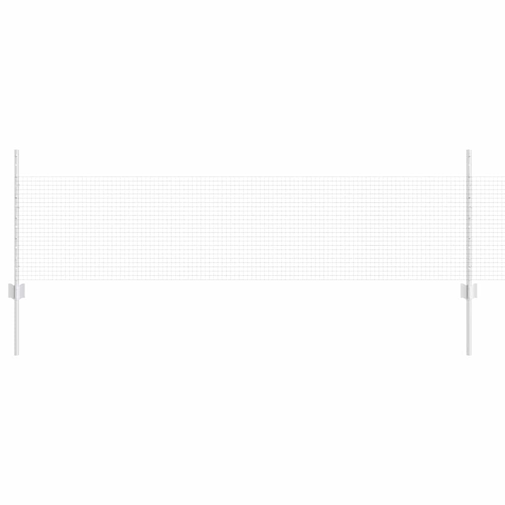 Vidaxl hek met paal zilver 0,5 x 50 m staal