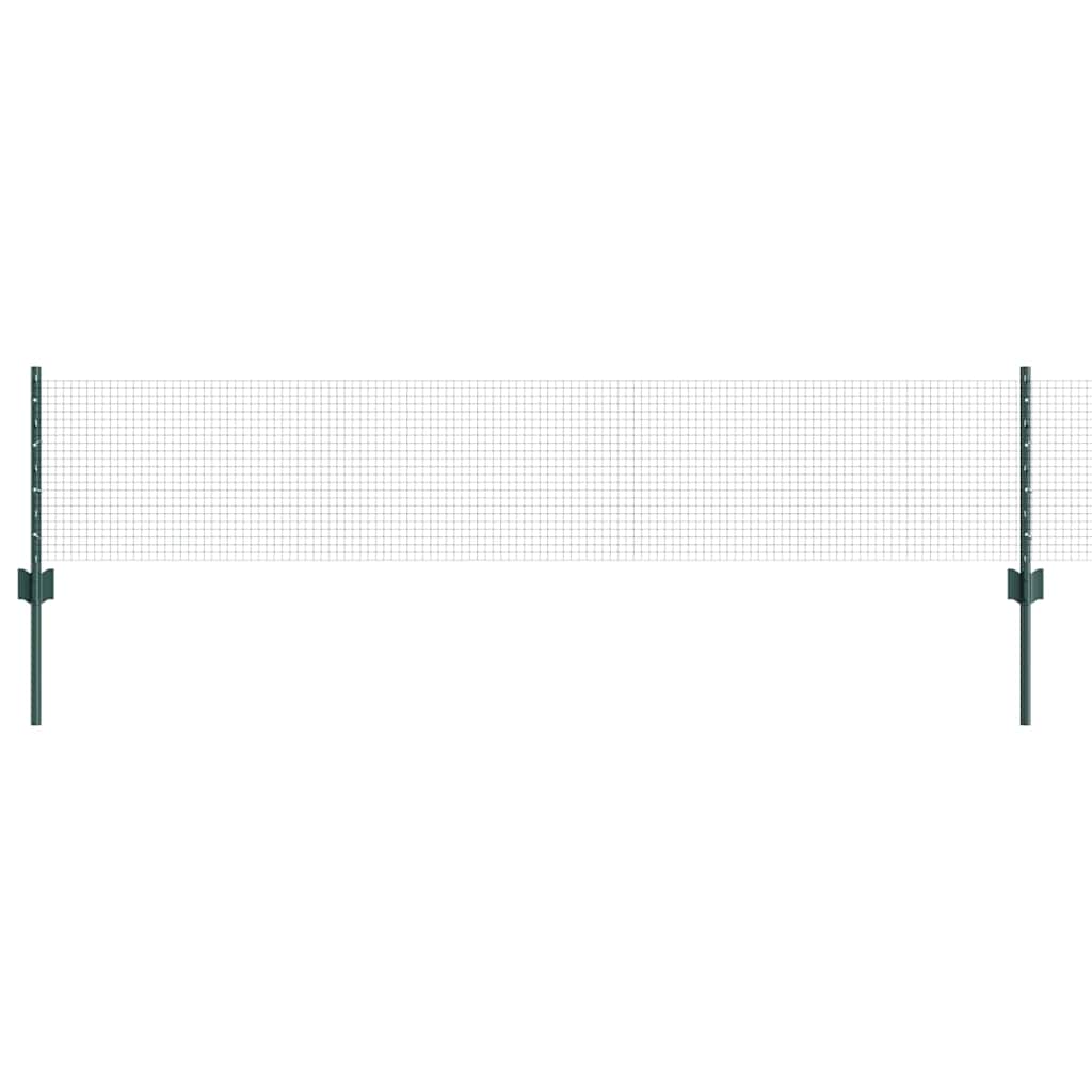 Vidaxl hek met paal groen 0,4 x 10 m staal en pvc