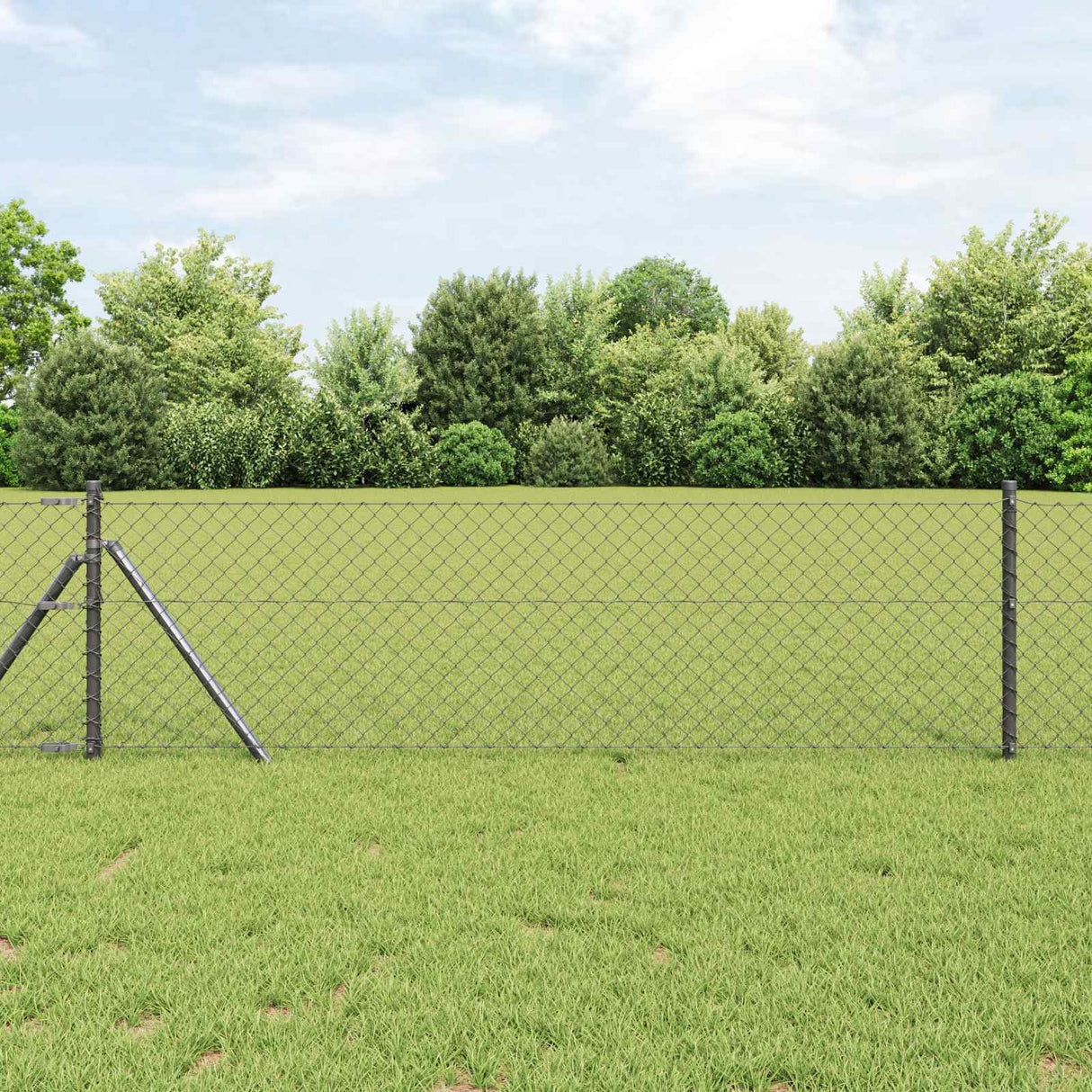 Vidaxl kettenschakelhek grijs 10 x 0,6 m staal