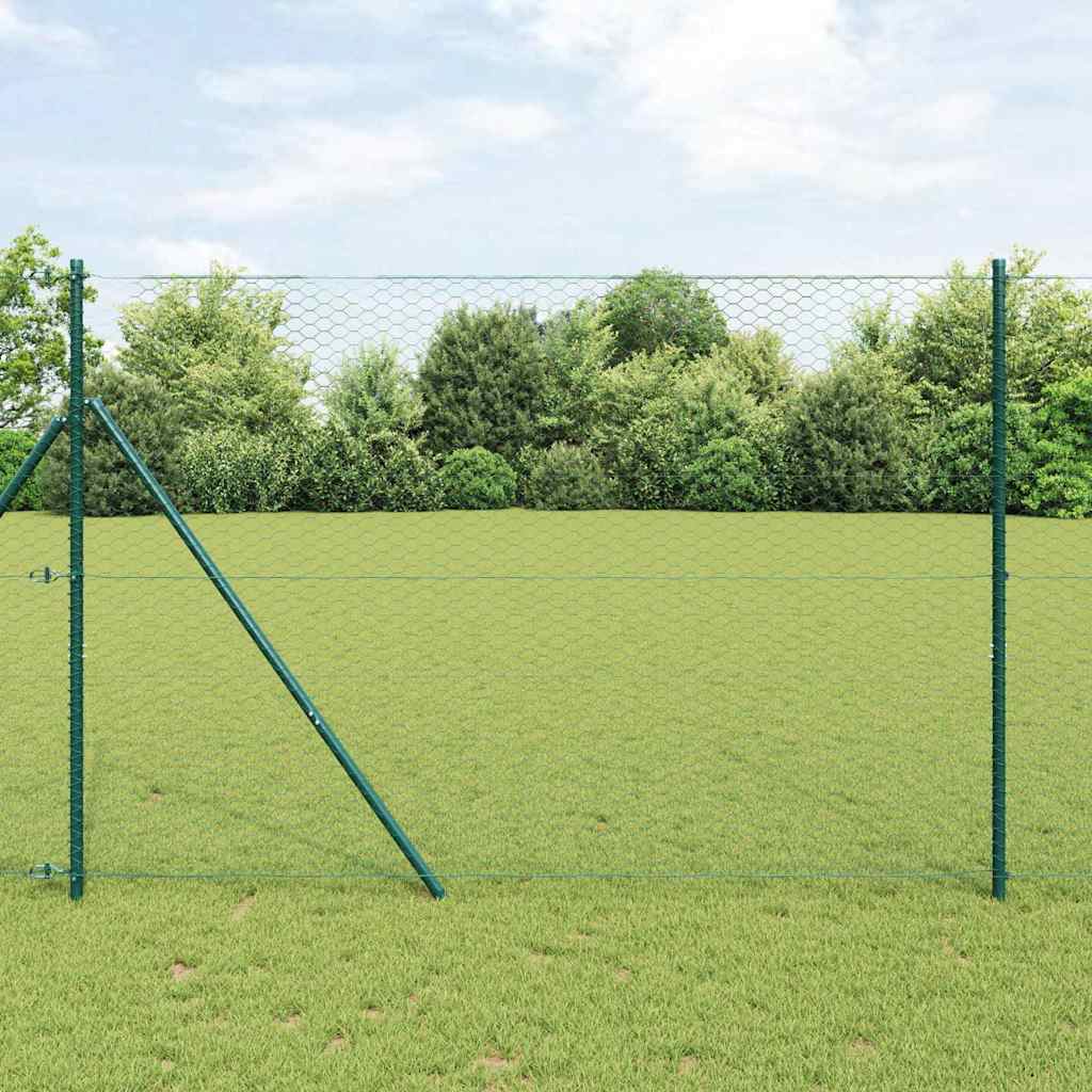 Vidaxl hexagon hek groen 1,6 x 50 m pvc