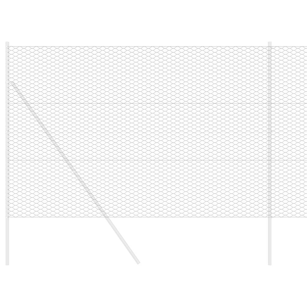 Vidaxl hexagon hek grijs 1,5 x 10 m pvc