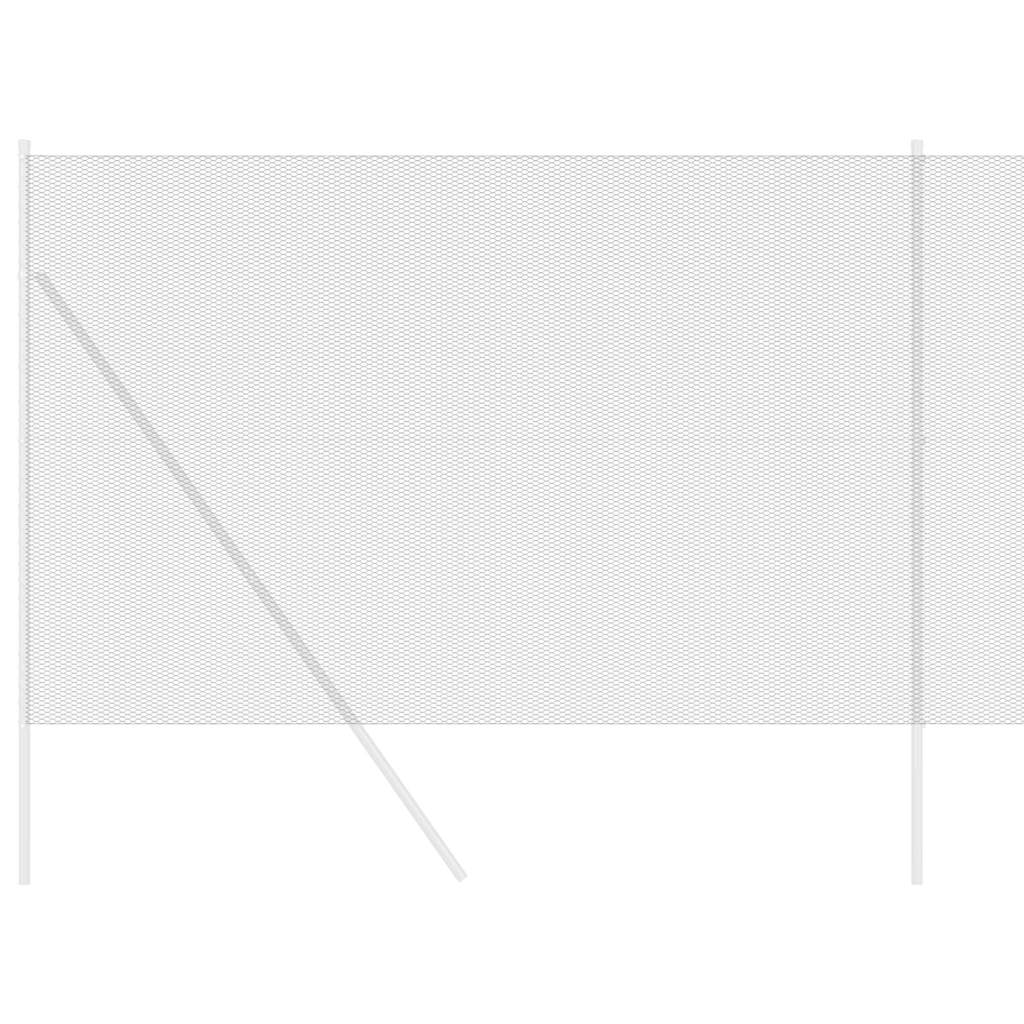 Vidaxl hexagon hek grijs 1,5 x 50 m pvc