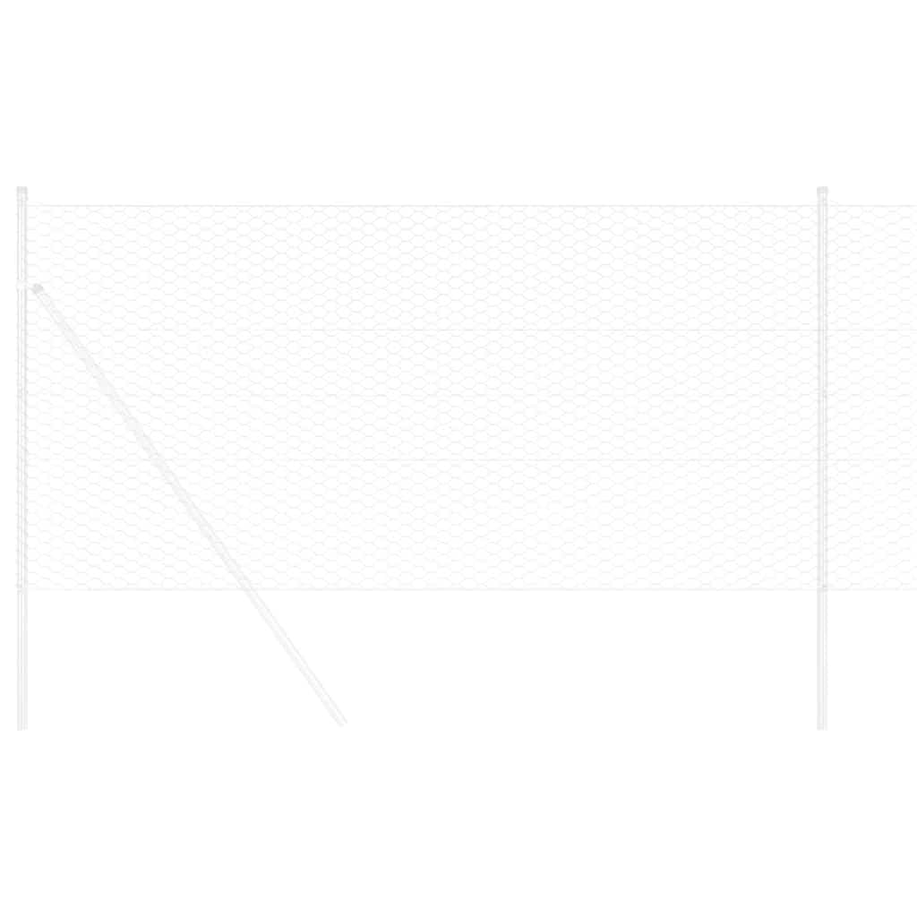 Vidaxl hexagon hek zilver 1,4 x 50 m gegalvaniseerd staal