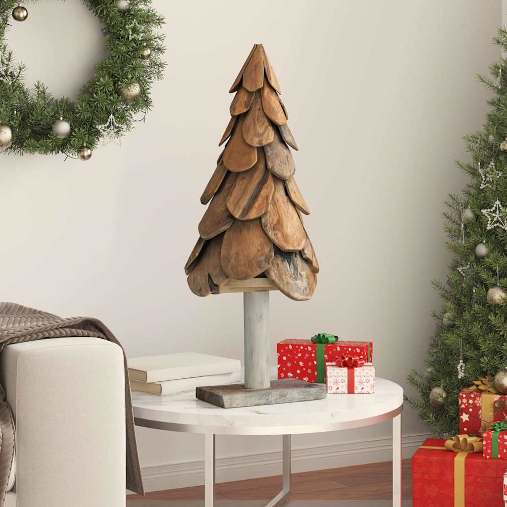 Vidaxl kerstboom met standaard bruin 91 cm massief teakhout