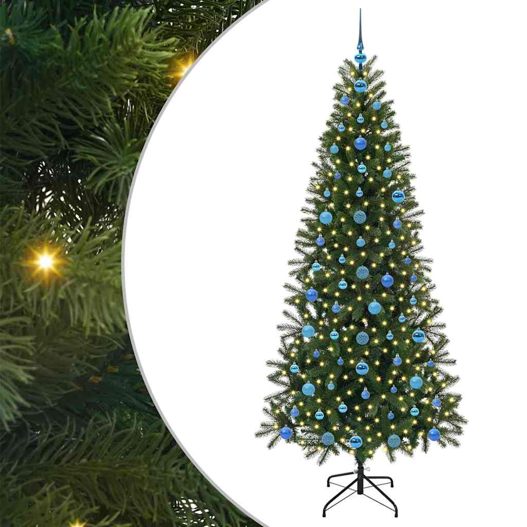 Vidaxl kunstkerstboom met 300 led met standaard groen 210 cm pe en pvc