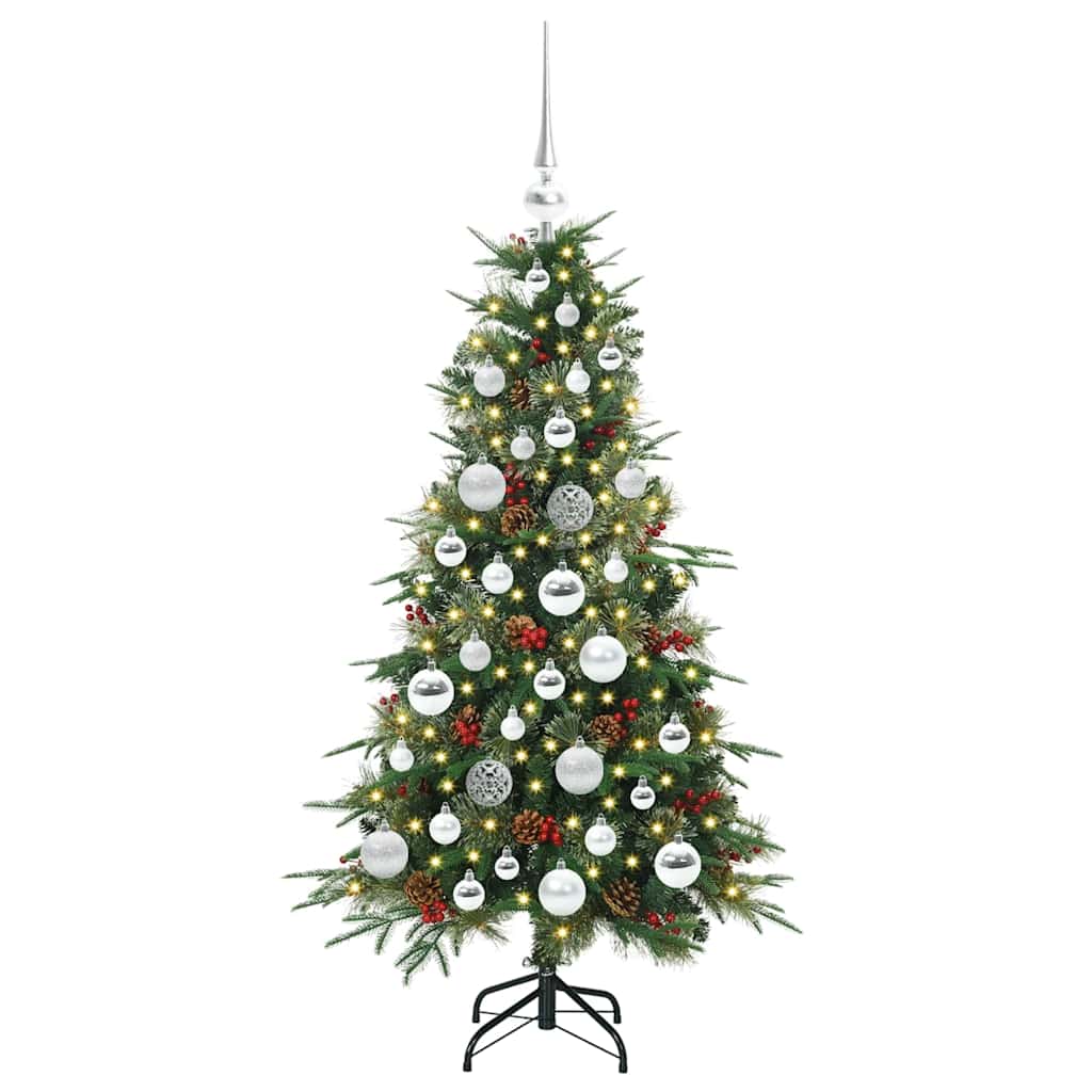 Vidaxl kunstmatige inklapbare kerstboom groen 120 cm pe en pvc