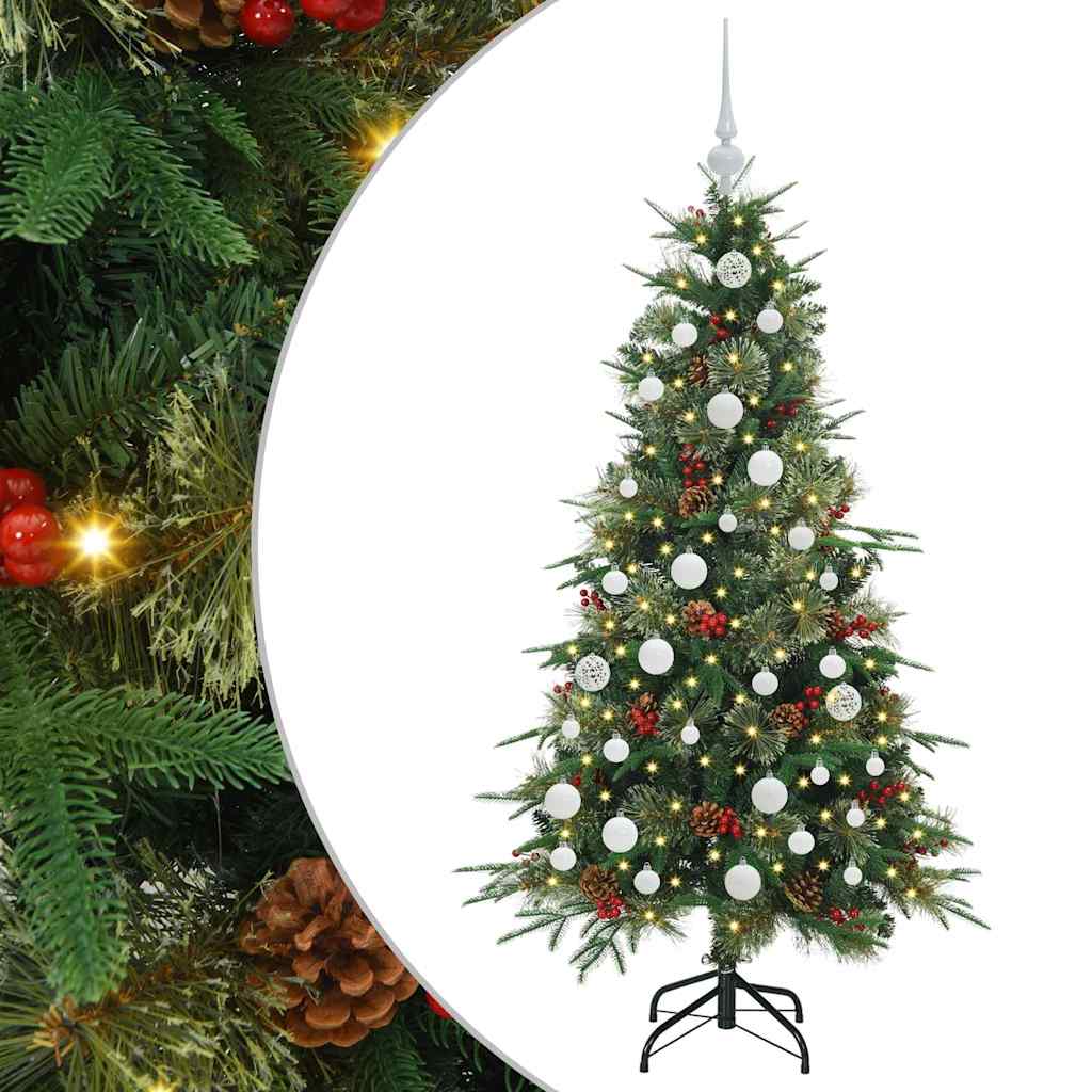 Vidaxl kunstmatige inklapbare kerstboom groen 150 cm pe en pvc