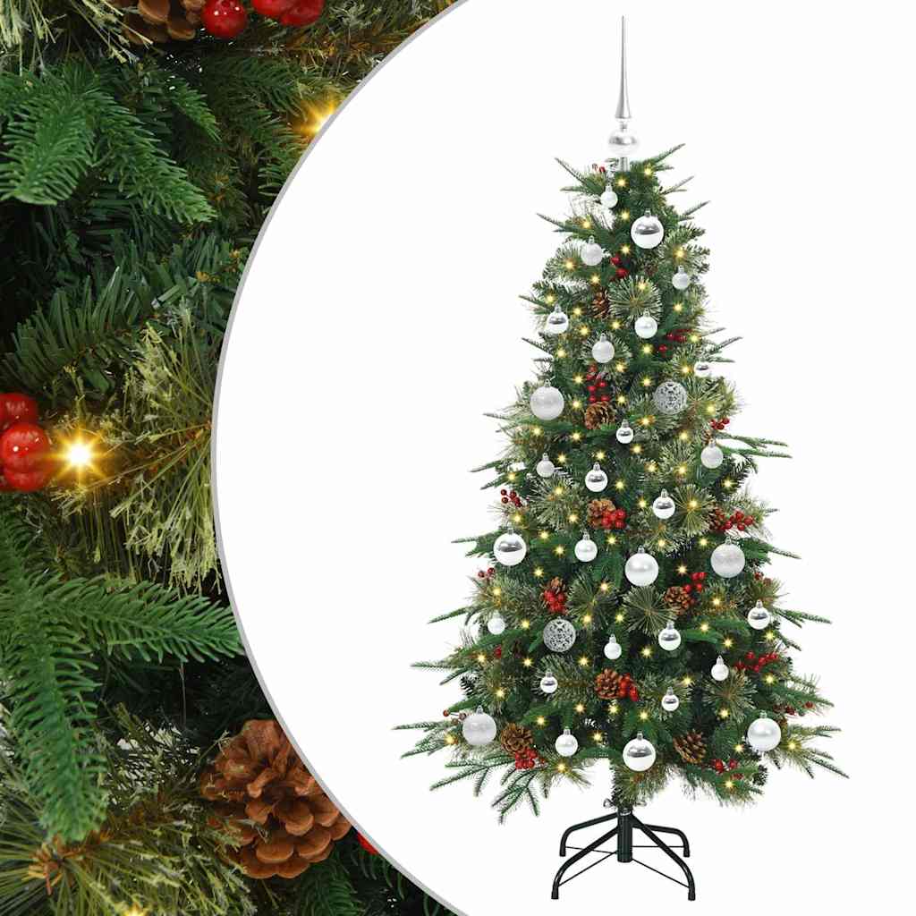 Vidaxl kunstmatige inklapbare kerstboom groen 150 cm pe en pvc