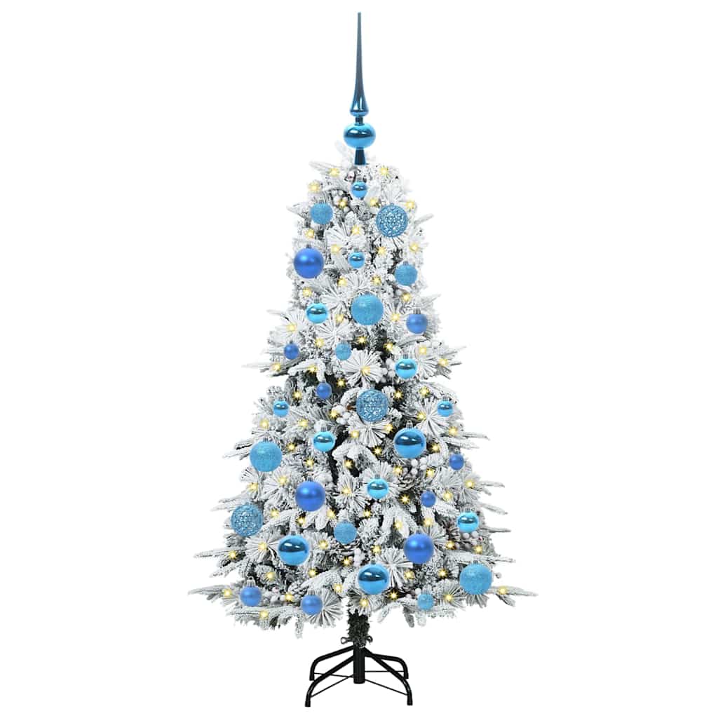 Vidaxl kunstmatige inklapbare kerstboom wit 120 cm pe en pvc