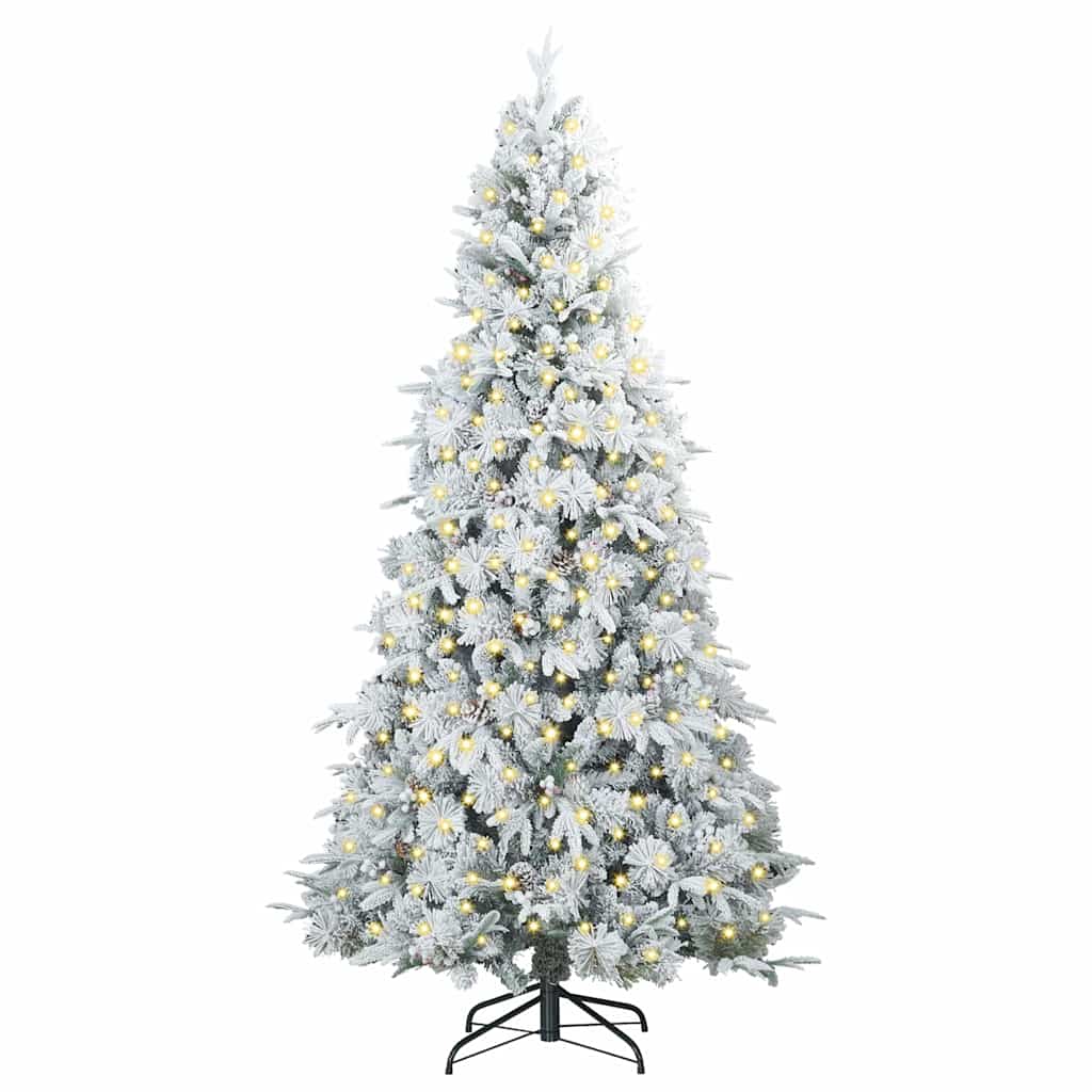 Vidaxl kunstmatige inklapbare kerstboom wit 240 cm pe en pvc