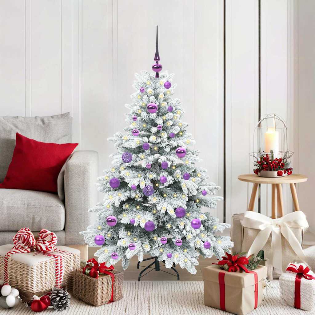 Vidaxl kunstkerstboom met 150 led met standaard wit 120 cm pe en pvc