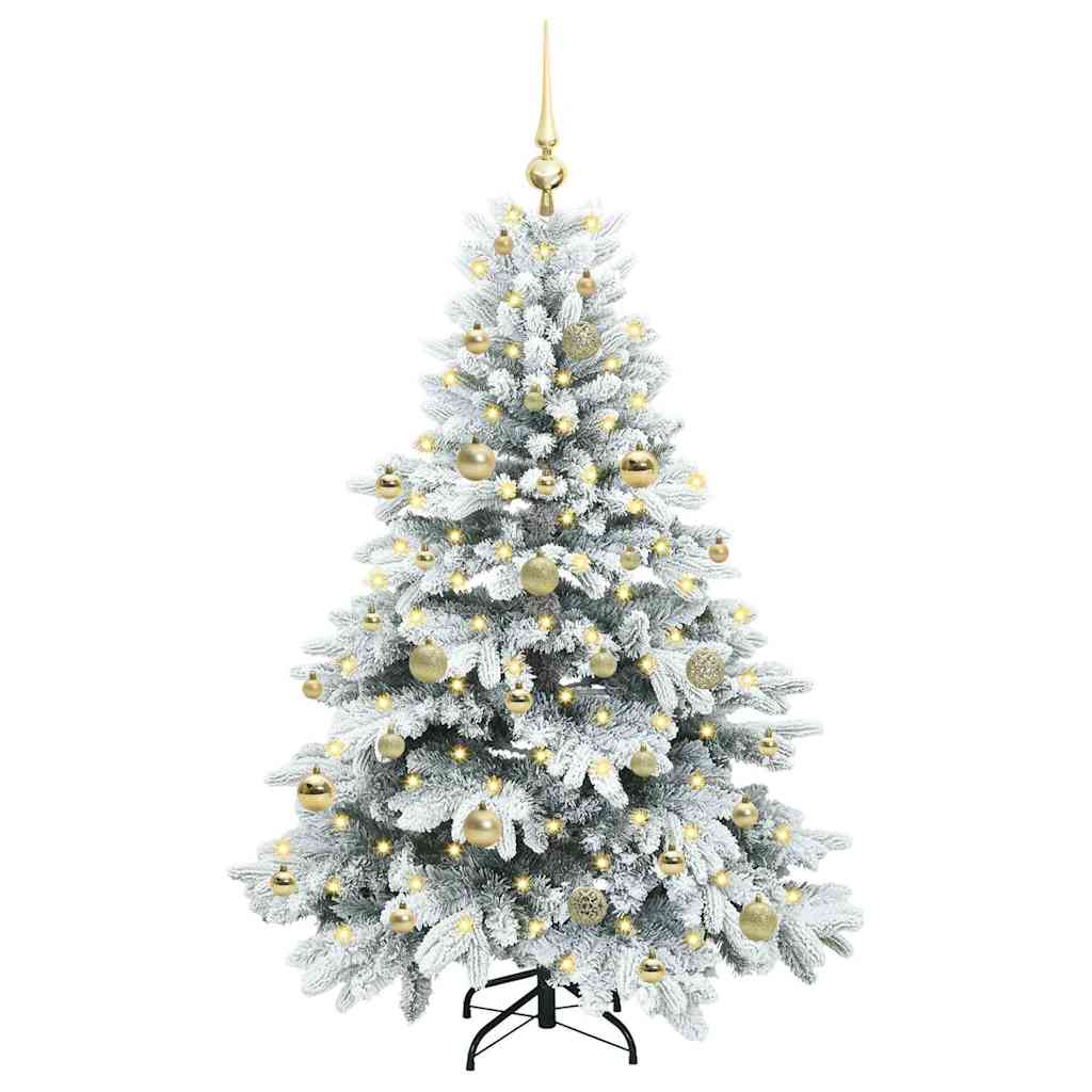 Vidaxl kunstkerstboom met 150 led met standaard wit 150 cm pe en pvc