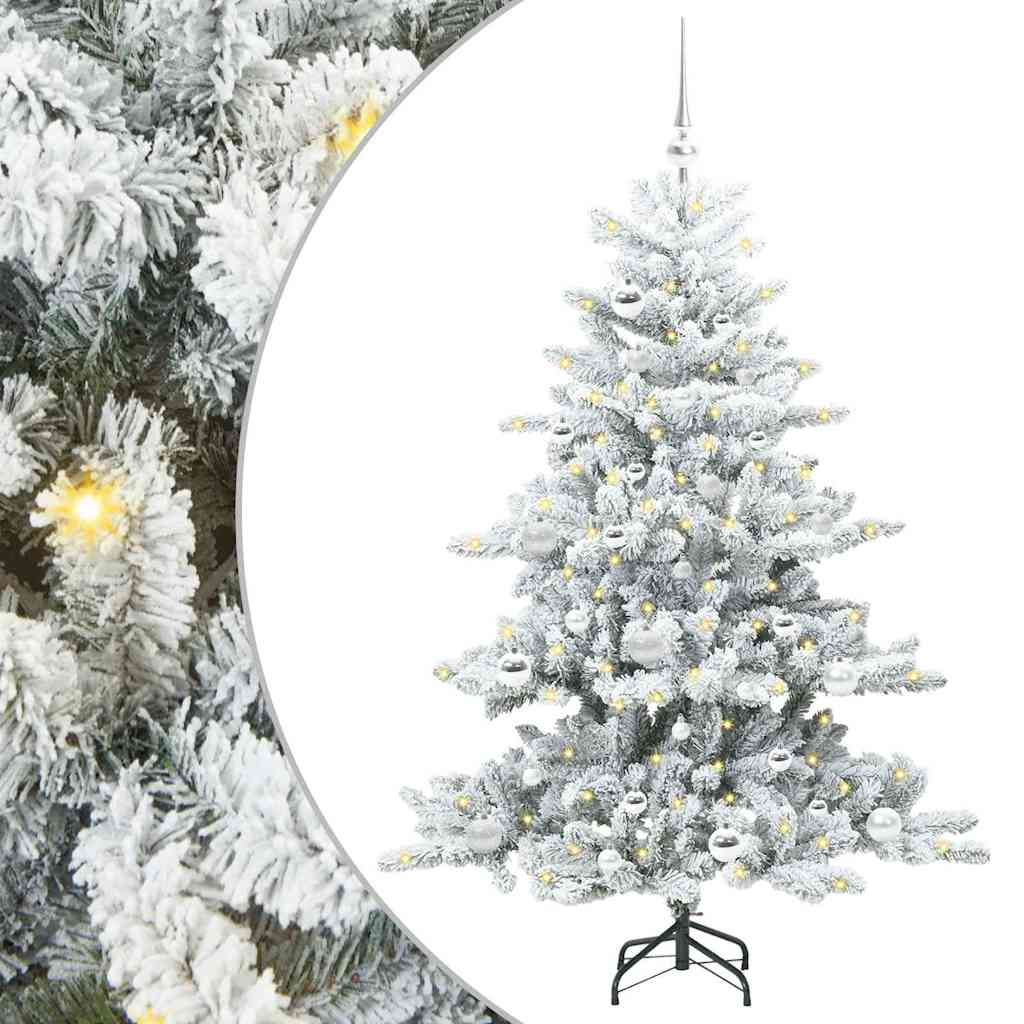 Vidaxl kunstmatige inklapbare kerstboom wit 150 cm pvc en staal
